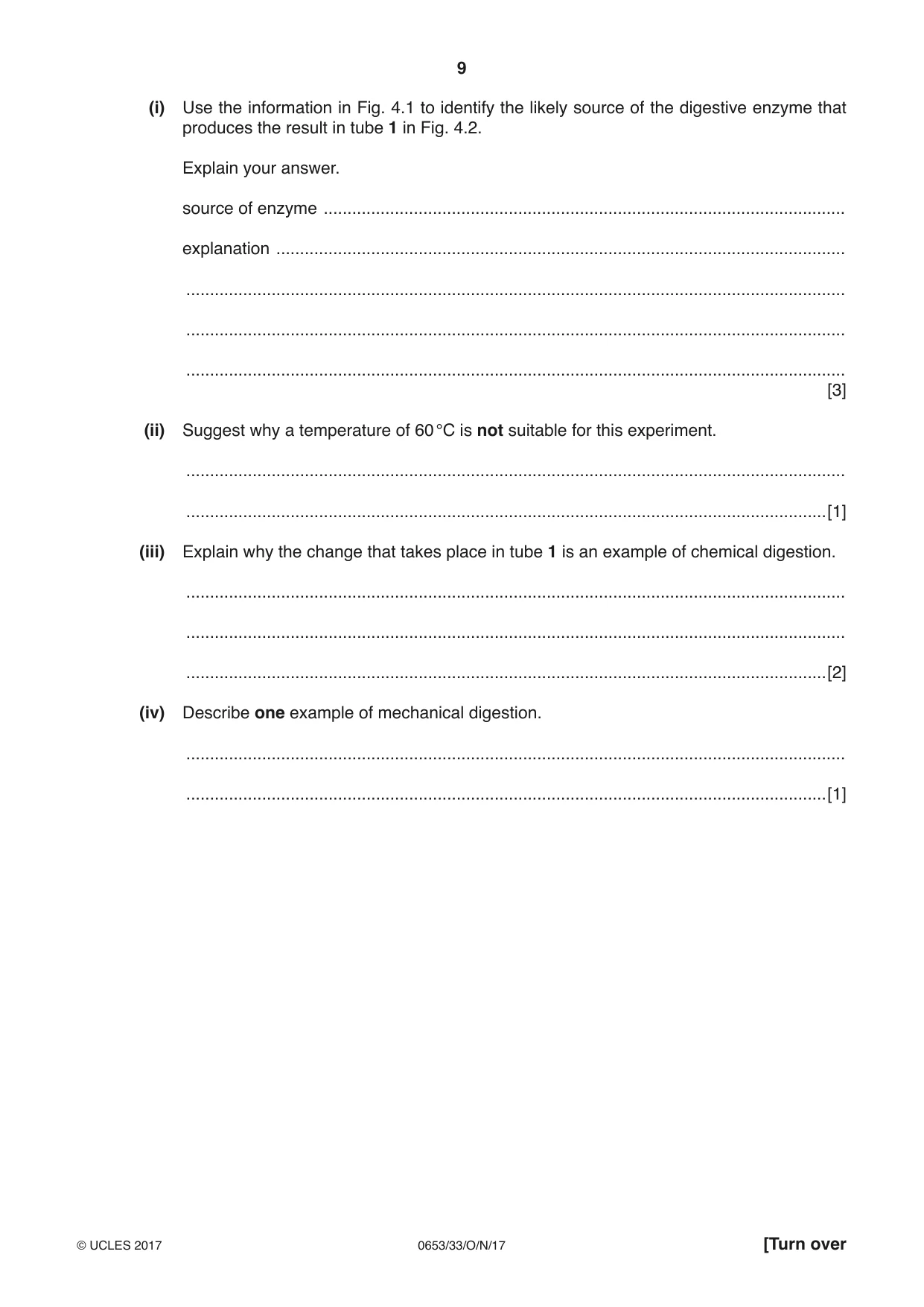 Cambridge IGCSE Science - Combined 0653 2017 Oct/Nov Paper 3 · Variant 3 question paper, page 9 of 24