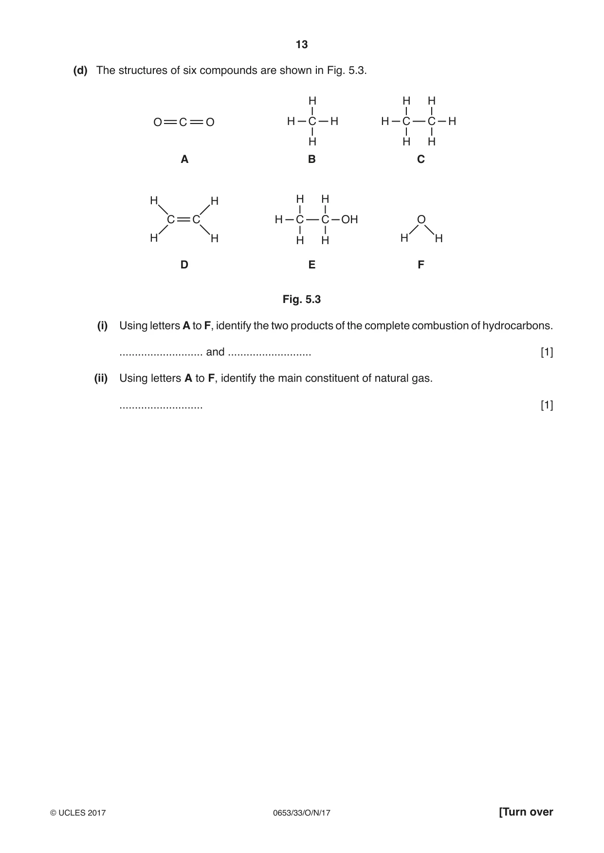 Cambridge IGCSE Science - Combined 0653 2017 Oct/Nov Paper 3 · Variant 3 question paper, page 13 of 24