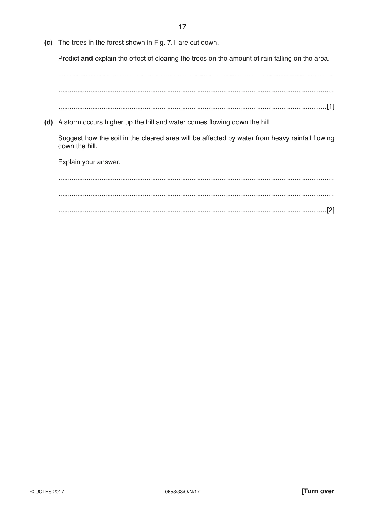 Cambridge IGCSE Science - Combined 0653 2017 Oct/Nov Paper 3 · Variant 3 question paper, page 17 of 24