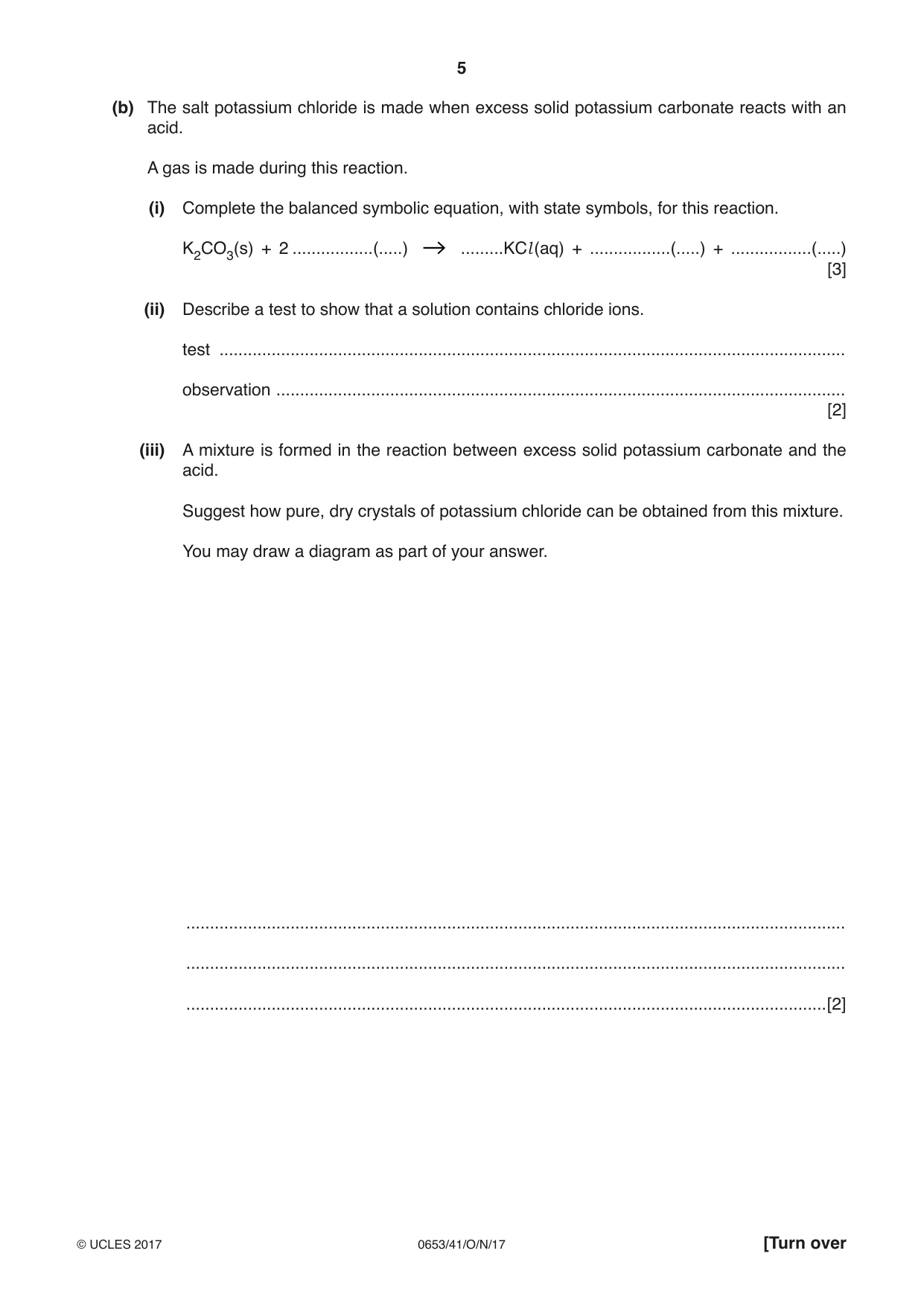 Cambridge IGCSE Science - Combined 0653 2017 Oct/Nov Paper 4 · Variant 1 question paper, page 5 of 24