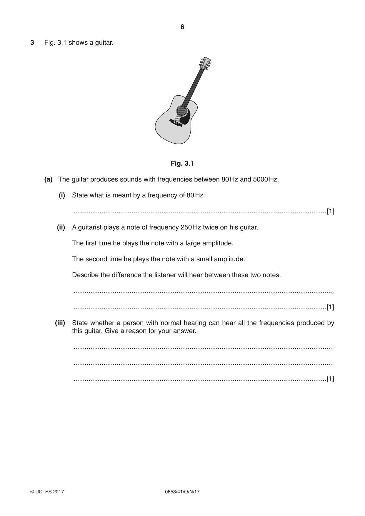 Cambridge IGCSE Science - Combined 0653 2017 Oct/Nov Paper 4 · Variant 1 question paper, page 6 of 24