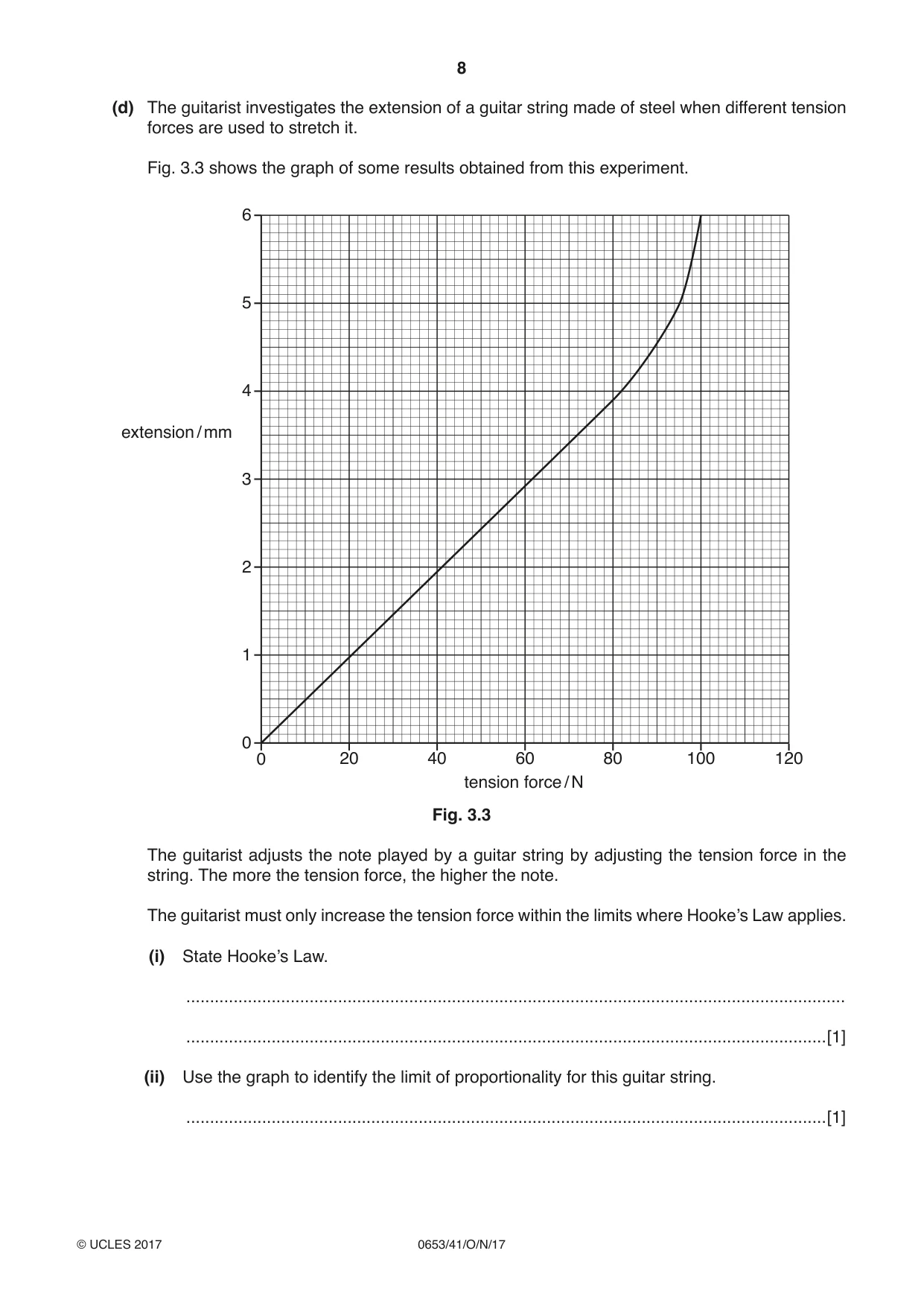 Cambridge IGCSE Science - Combined 0653 2017 Oct/Nov Paper 4 · Variant 1 question paper, page 8 of 24