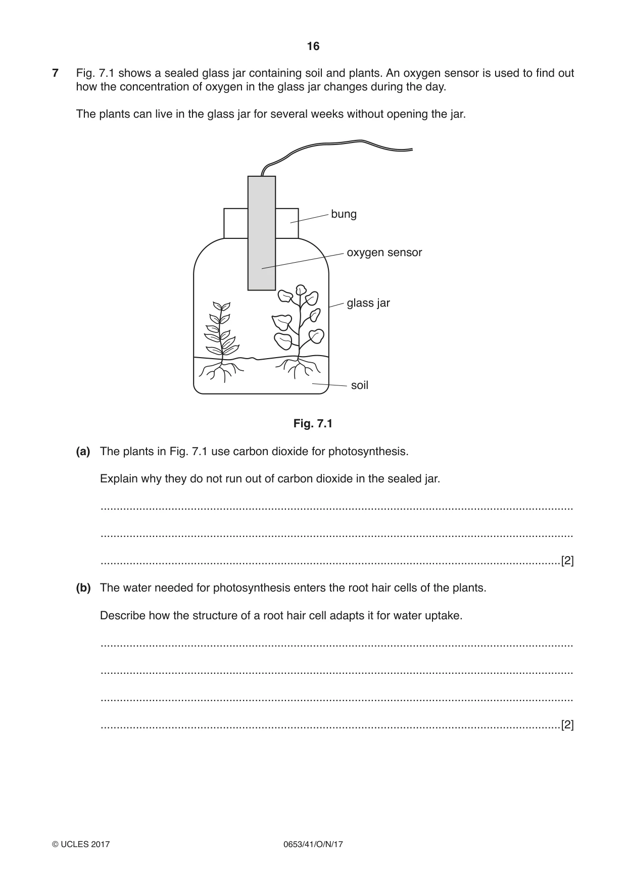 Cambridge IGCSE Science - Combined 0653 2017 Oct/Nov Paper 4 · Variant 1 question paper, page 16 of 24