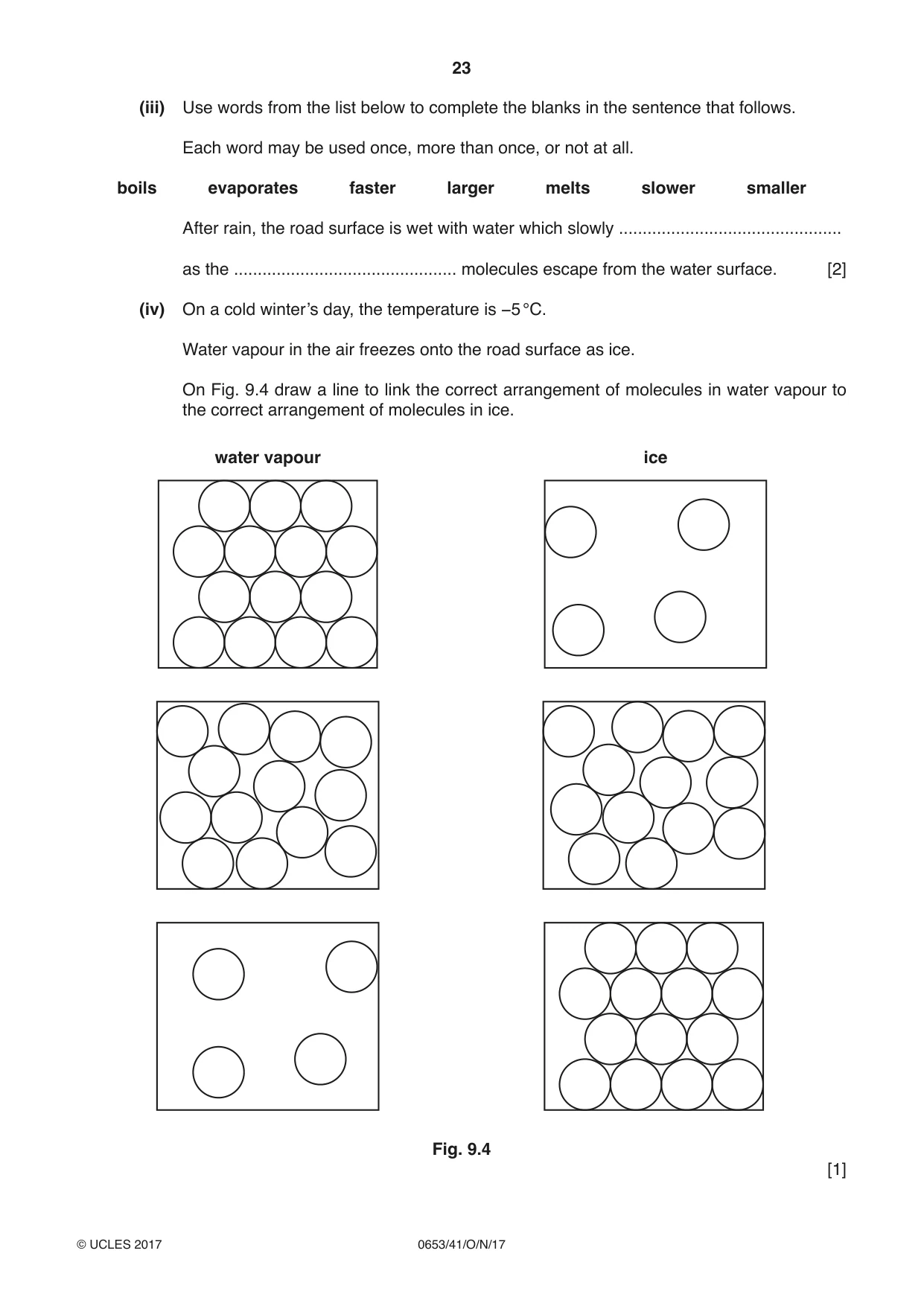 Cambridge IGCSE Science - Combined 0653 2017 Oct/Nov Paper 4 · Variant 1 question paper, page 23 of 24