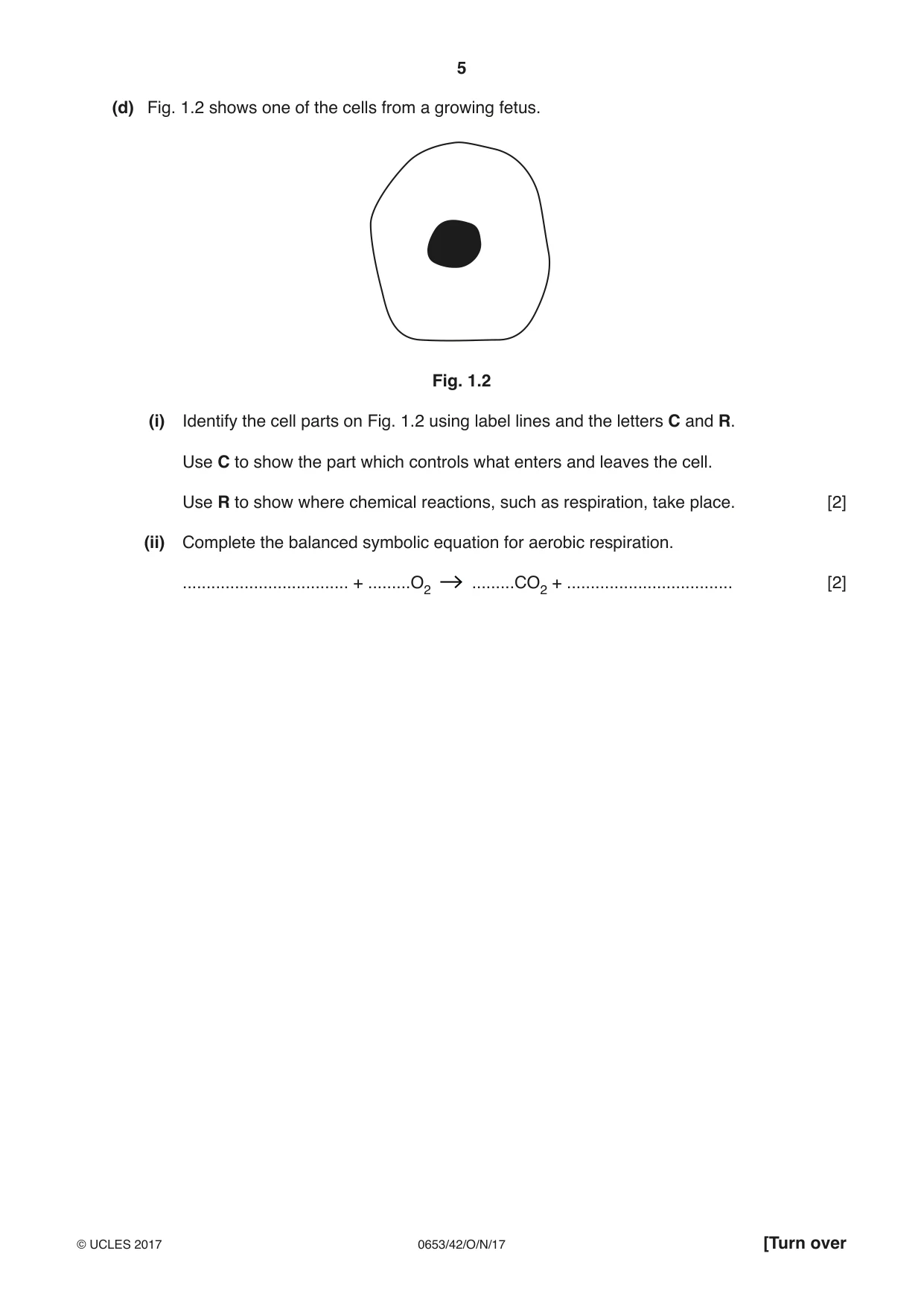 Cambridge IGCSE Science - Combined 0653 2017 Oct/Nov Paper 4 · Variant 2 question paper, page 5 of 24