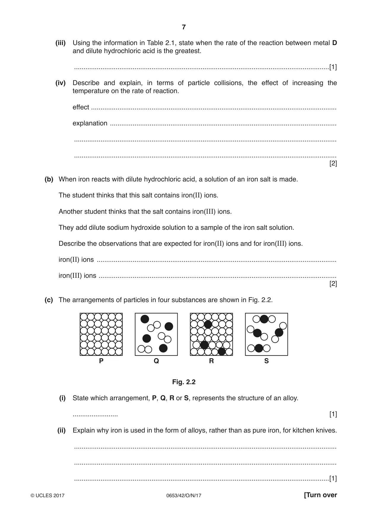 Cambridge IGCSE Science - Combined 0653 2017 Oct/Nov Paper 4 · Variant 2 question paper, page 7 of 24