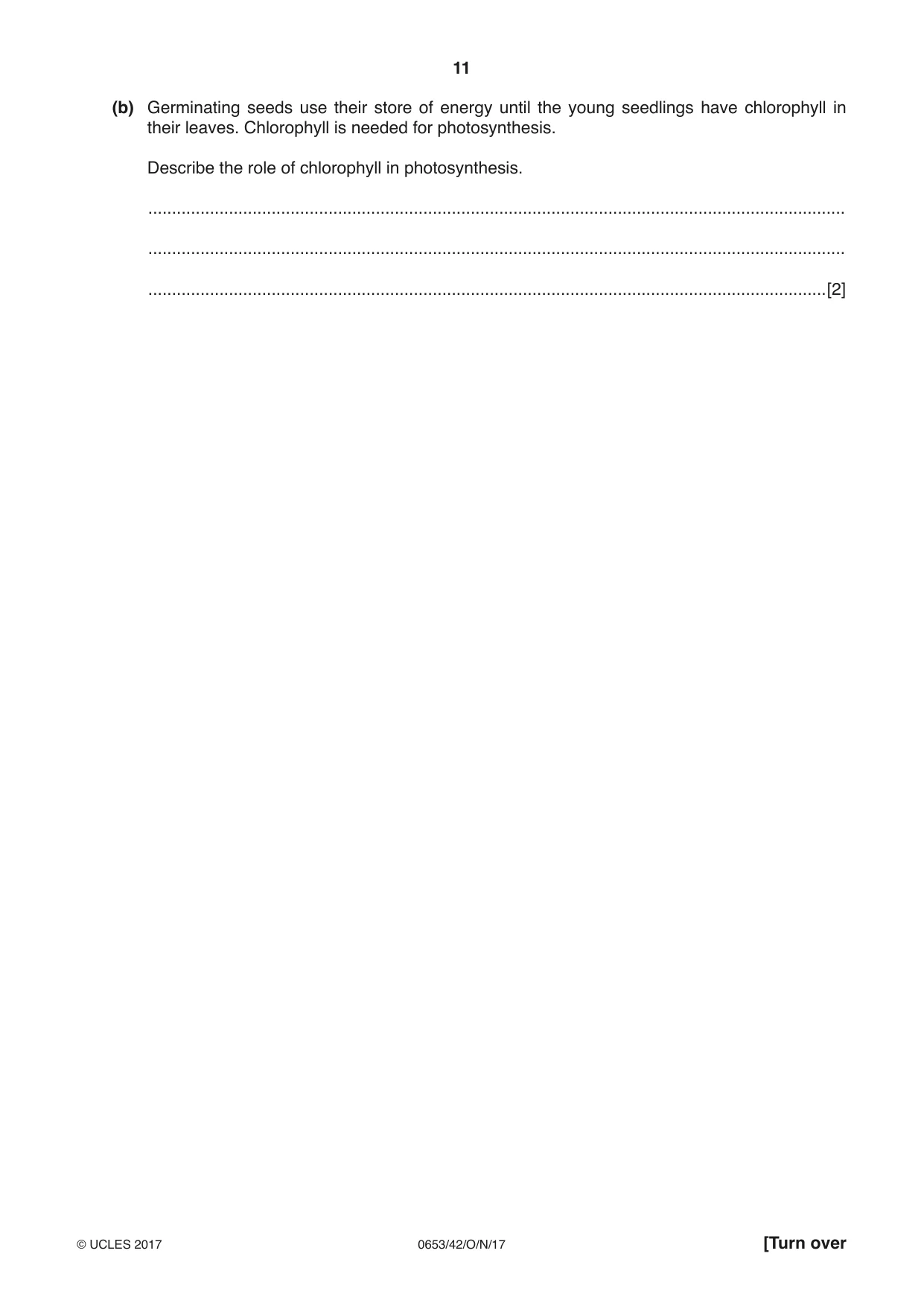Cambridge IGCSE Science - Combined 0653 2017 Oct/Nov Paper 4 · Variant 2 question paper, page 11 of 24