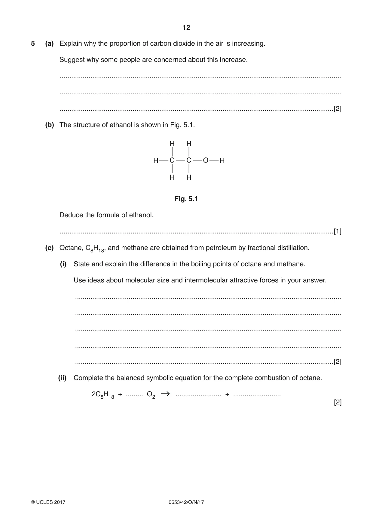 Cambridge IGCSE Science - Combined 0653 2017 Oct/Nov Paper 4 · Variant 2 question paper, page 12 of 24