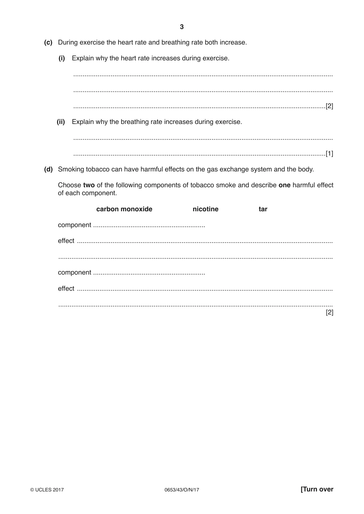 Cambridge IGCSE Science - Combined 0653 2017 Oct/Nov Paper 4 · Variant 3 question paper, page 3 of 24