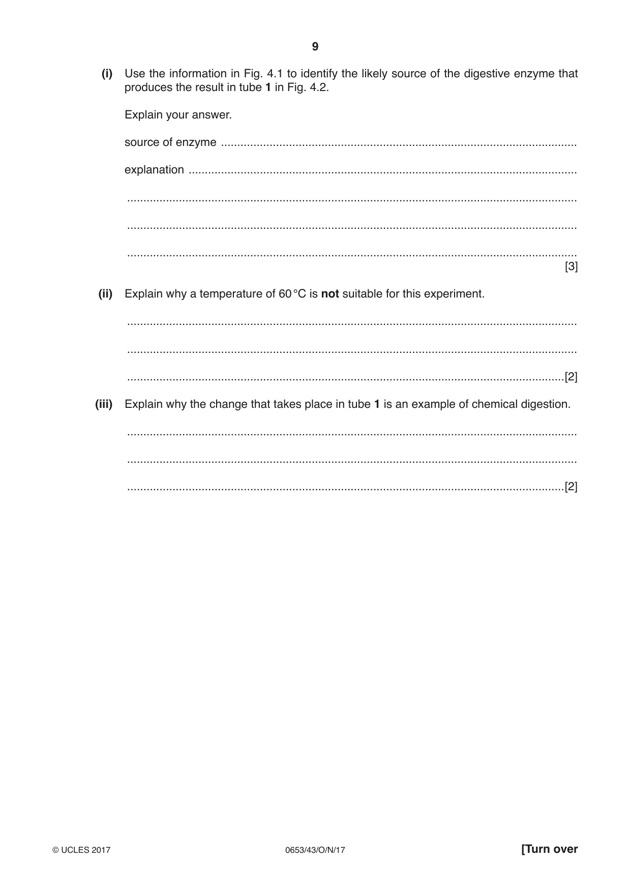 Cambridge IGCSE Science - Combined 0653 2017 Oct/Nov Paper 4 · Variant 3 question paper, page 9 of 24