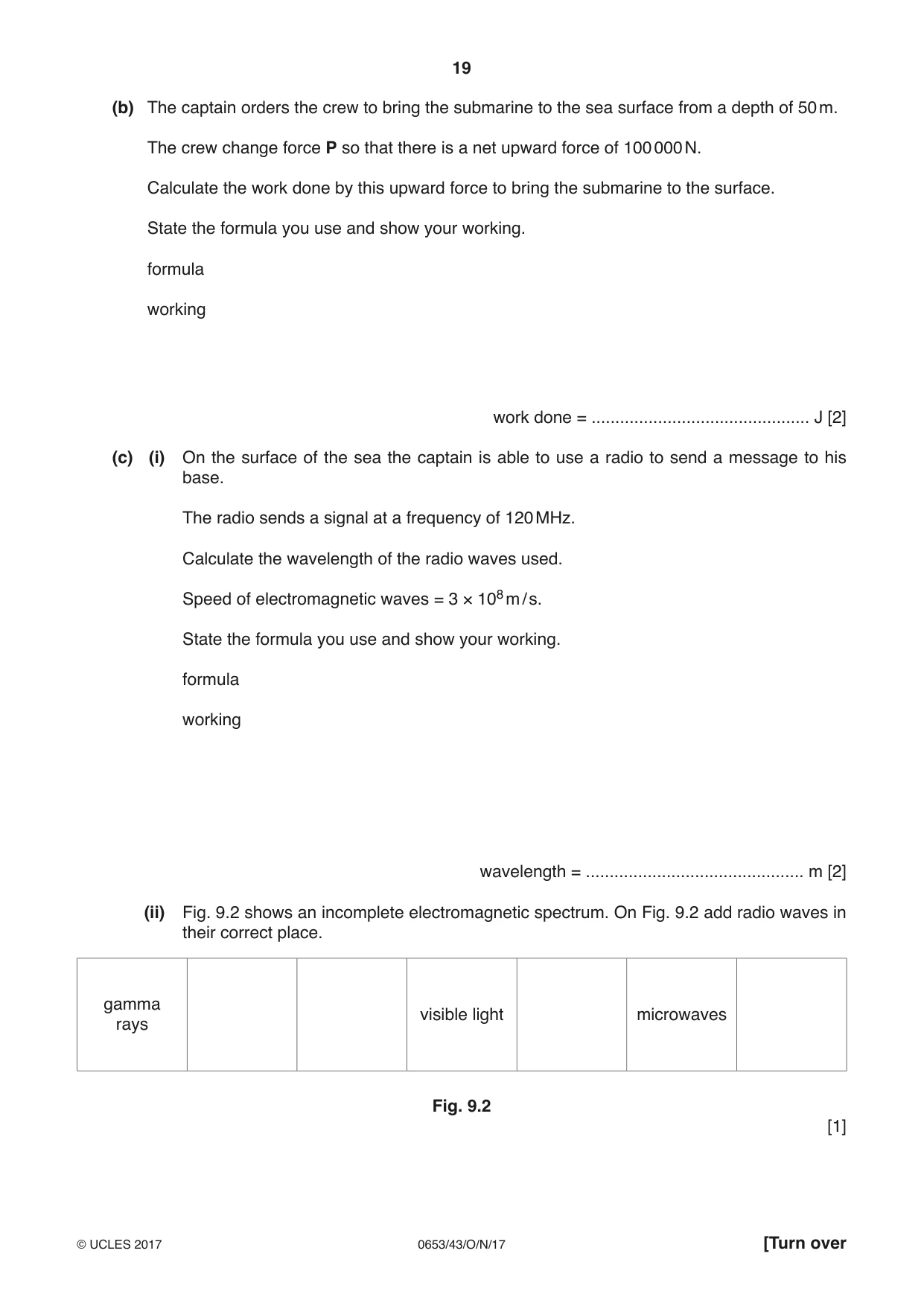 Cambridge IGCSE Science - Combined 0653 2017 Oct/Nov Paper 4 · Variant 3 question paper, page 19 of 24