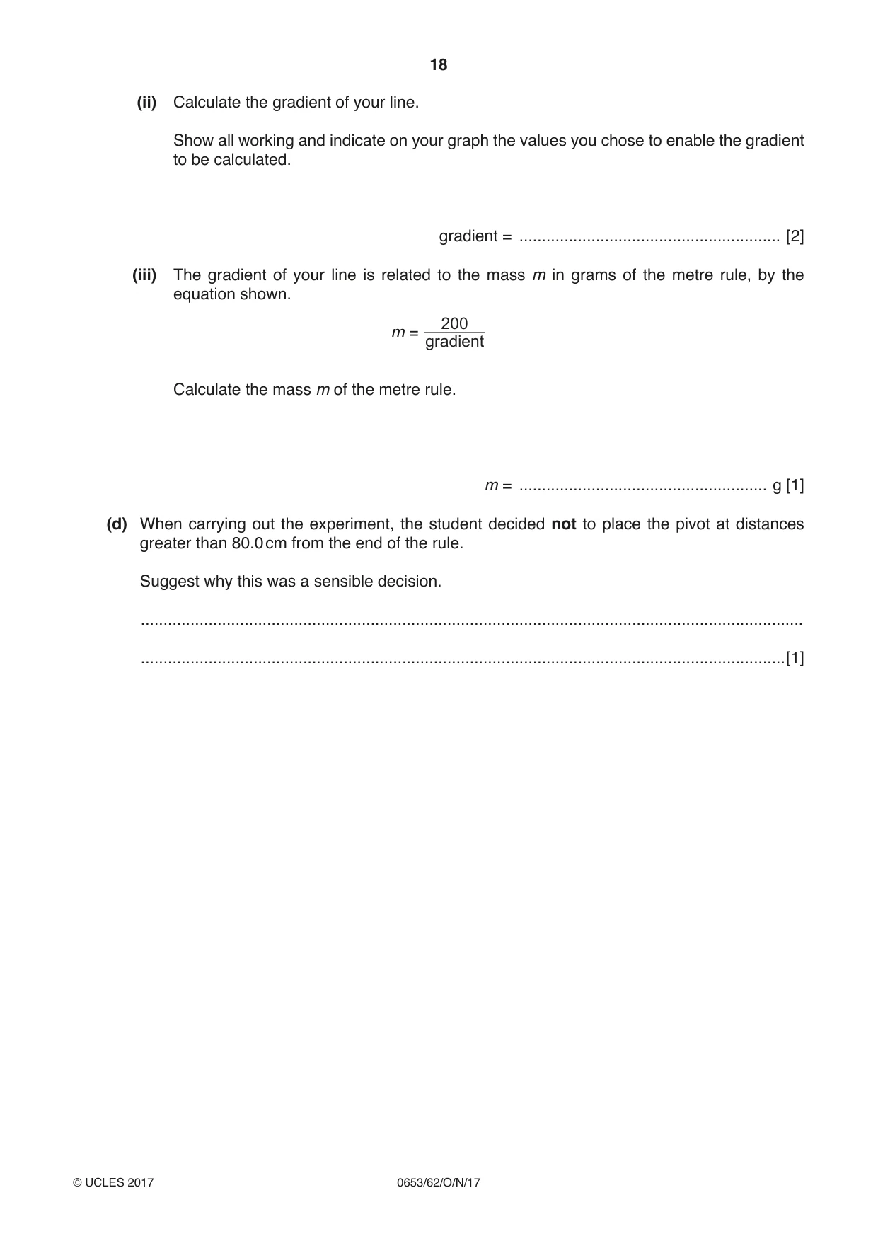Cambridge IGCSE Science - Combined 0653 2017 Oct/Nov Paper 6 · Variant 2 question paper, page 18 of 20