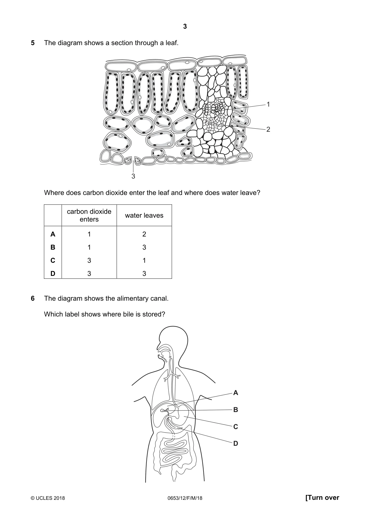 Cambridge IGCSE Science - Combined 0653 2018 Feb/March Paper 1 · Variant 2 question paper, page 3 of 16