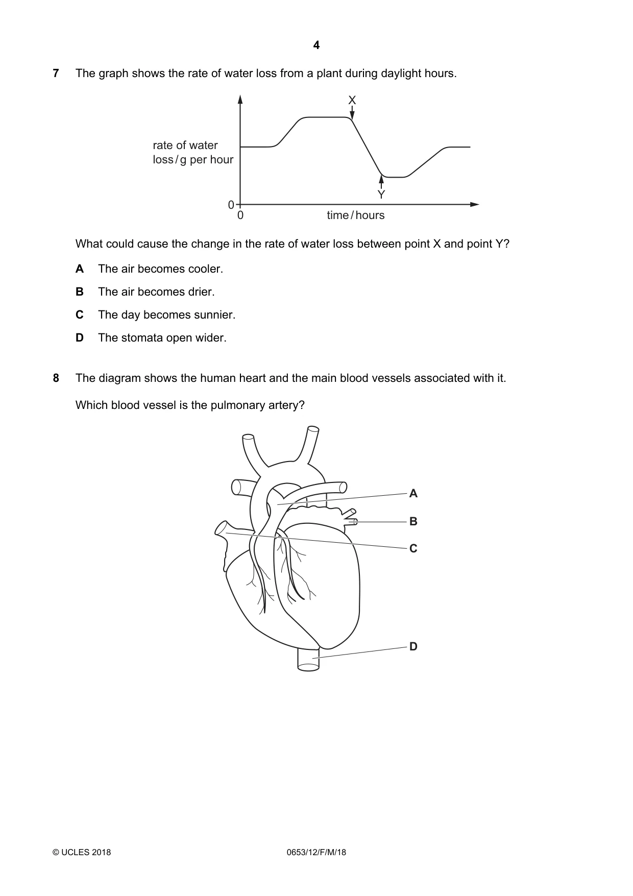 Cambridge IGCSE Science - Combined 0653 2018 Feb/March Paper 1 · Variant 2 question paper, page 4 of 16