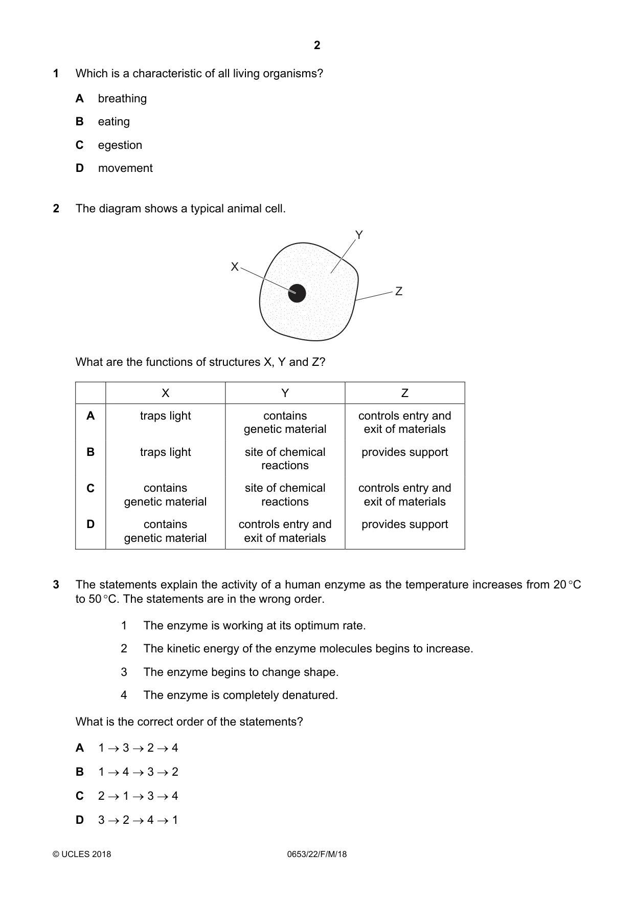 Cambridge IGCSE Science - Combined 0653 2018 Feb/March Paper 2 · Variant 2 question paper, page 2 of 16