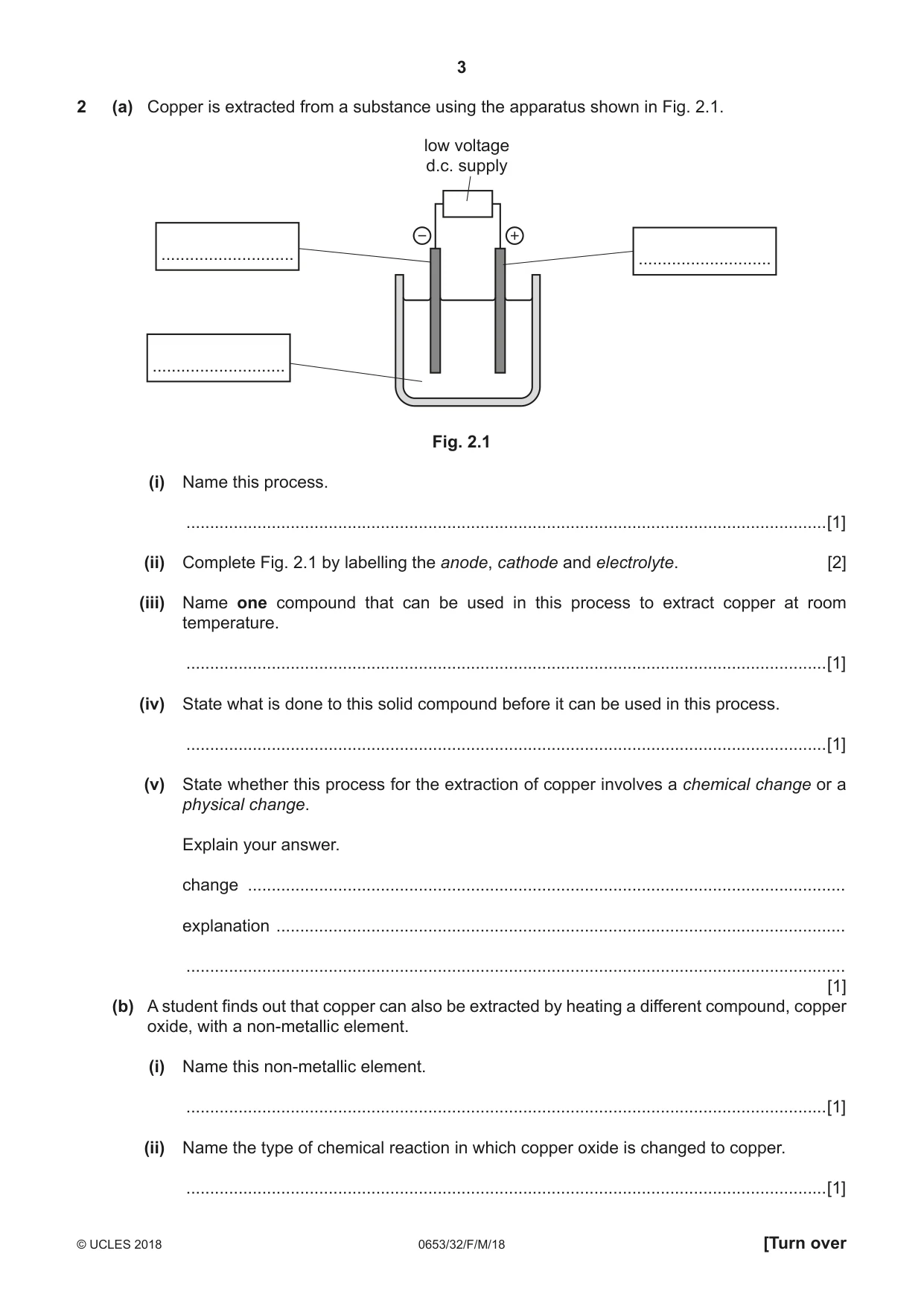 Cambridge IGCSE Science - Combined 0653 2018 Feb/March Paper 3 · Variant 2 question paper, page 3 of 20