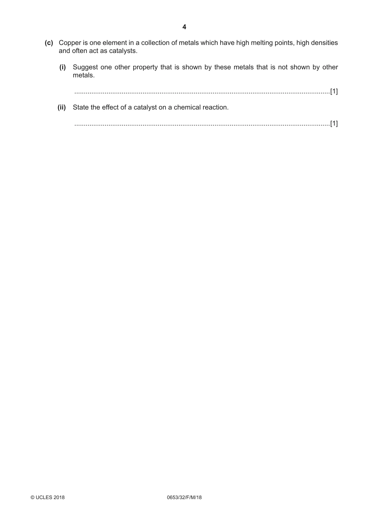 Cambridge IGCSE Science - Combined 0653 2018 Feb/March Paper 3 · Variant 2 question paper, page 4 of 20