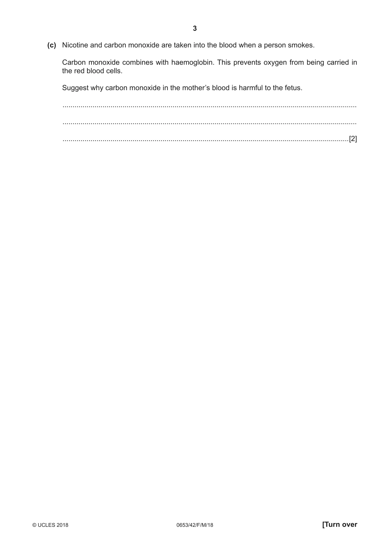 Cambridge IGCSE Science - Combined 0653 2018 Feb/March Paper 4 · Variant 2 question paper, page 3 of 20