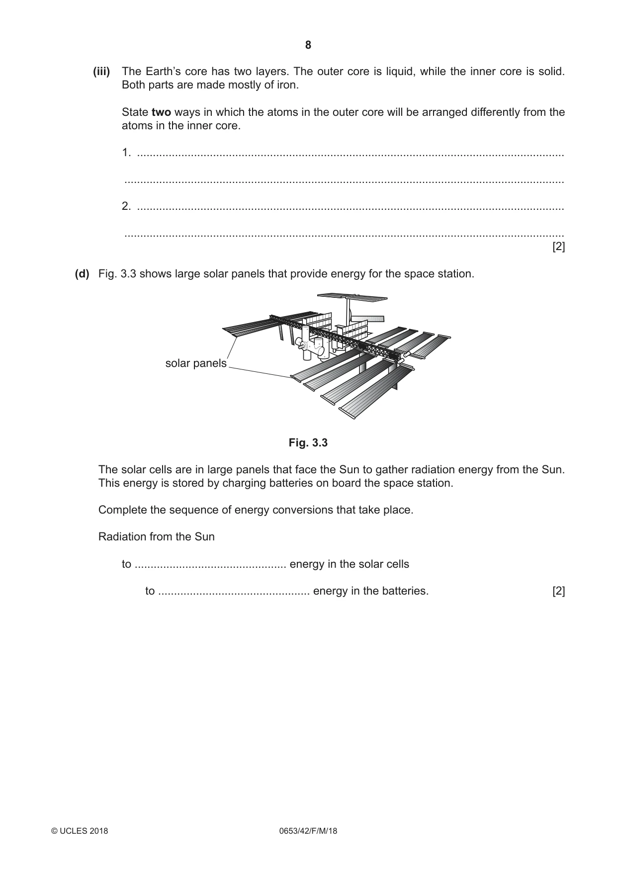 Cambridge IGCSE Science - Combined 0653 2018 Feb/March Paper 4 · Variant 2 question paper, page 8 of 20