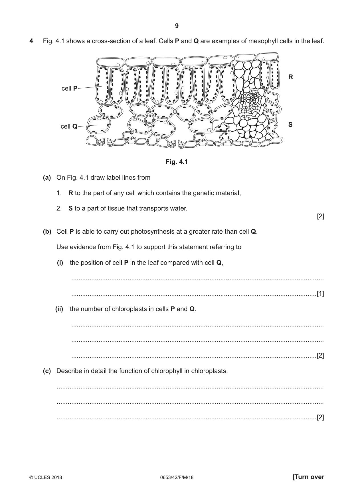 Cambridge IGCSE Science - Combined 0653 2018 Feb/March Paper 4 · Variant 2 question paper, page 9 of 20