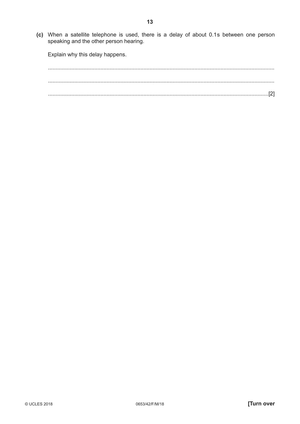 Cambridge IGCSE Science - Combined 0653 2018 Feb/March Paper 4 · Variant 2 question paper, page 13 of 20