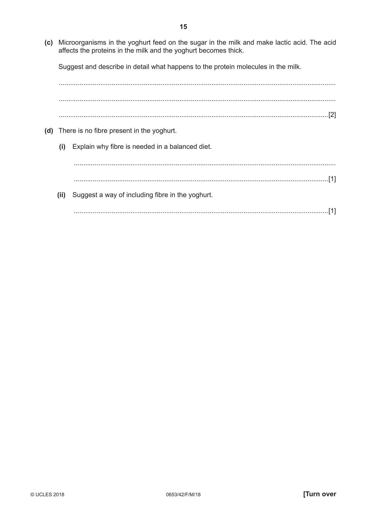 Cambridge IGCSE Science - Combined 0653 2018 Feb/March Paper 4 · Variant 2 question paper, page 15 of 20