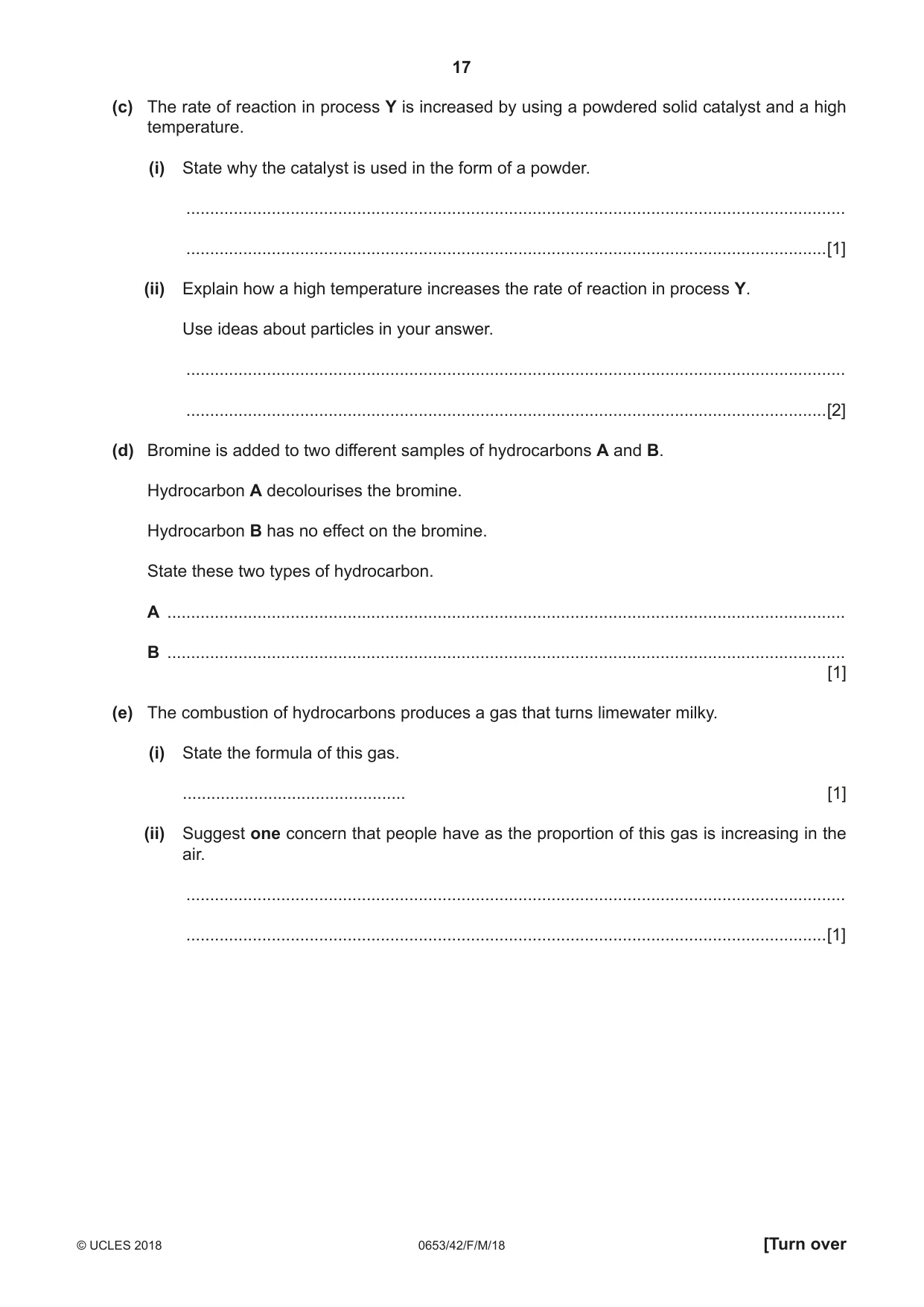 Cambridge IGCSE Science - Combined 0653 2018 Feb/March Paper 4 · Variant 2 question paper, page 17 of 20