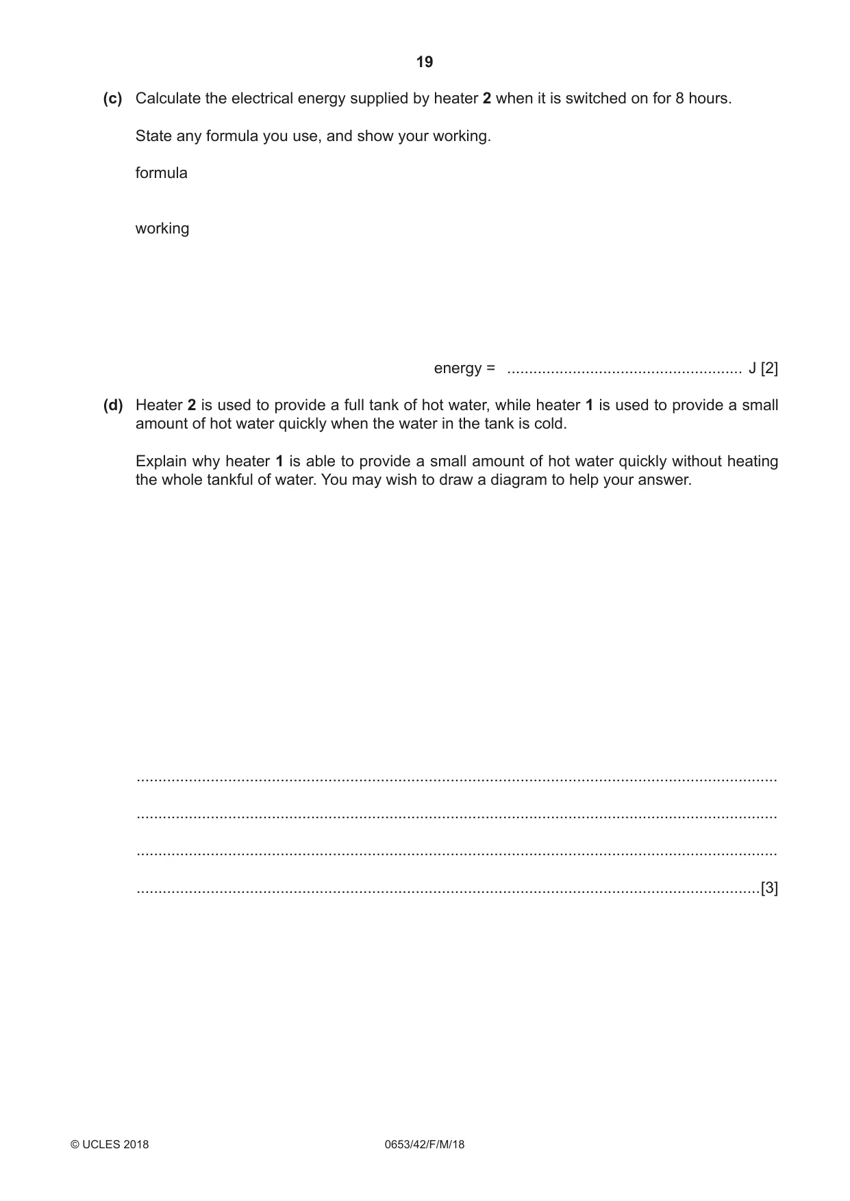 Cambridge IGCSE Science - Combined 0653 2018 Feb/March Paper 4 · Variant 2 question paper, page 19 of 20