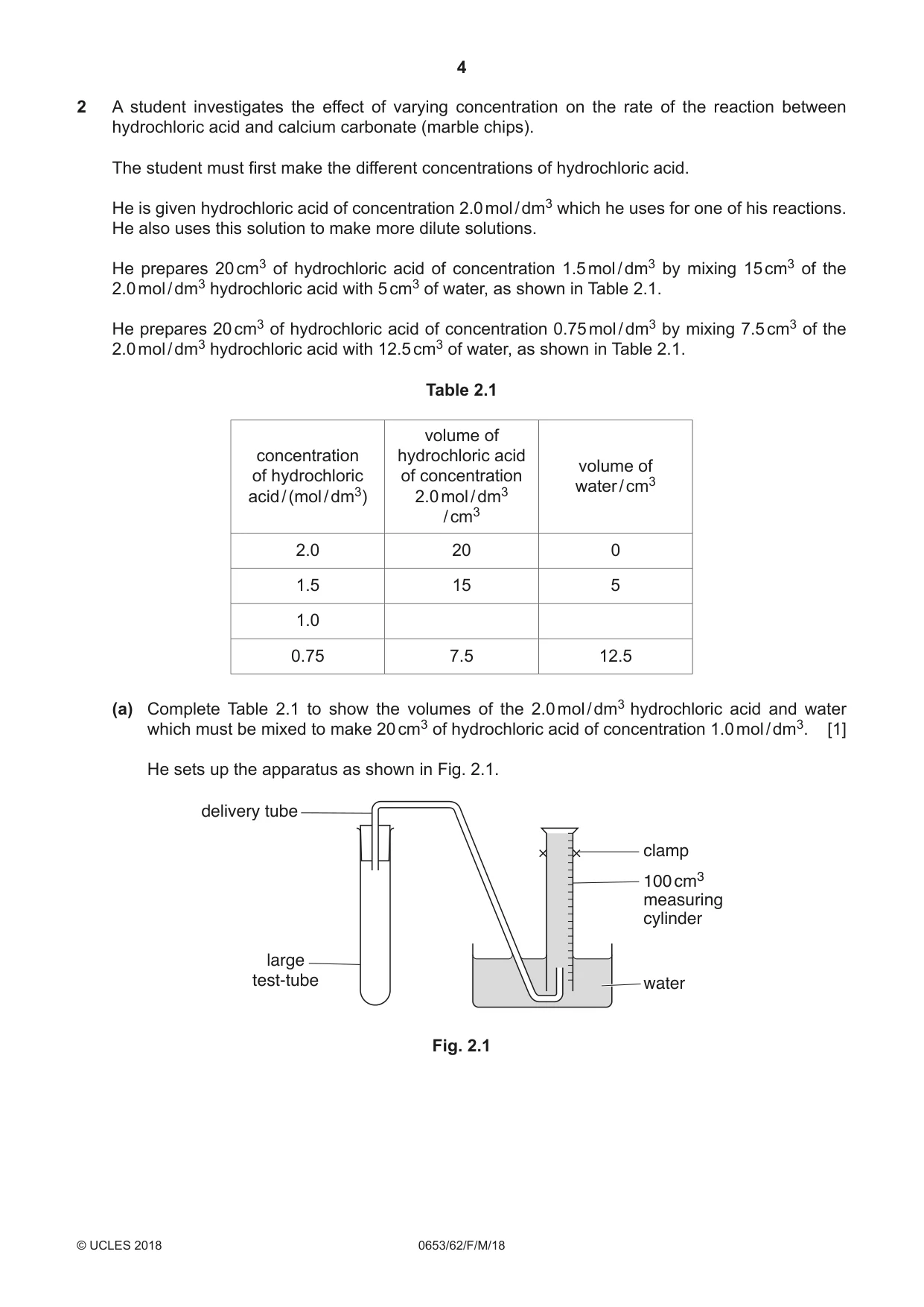 Cambridge IGCSE Science - Combined 0653 2018 Feb/March Paper 6 · Variant 2 question paper, page 4 of 20