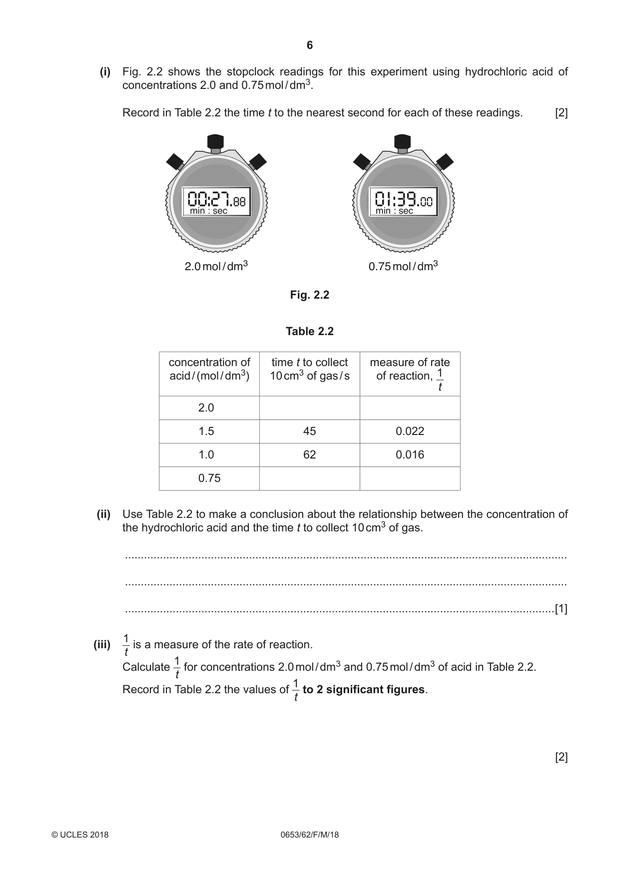 Cambridge IGCSE Science - Combined 0653 2018 Feb/March Paper 6 · Variant 2 question paper, page 6 of 20