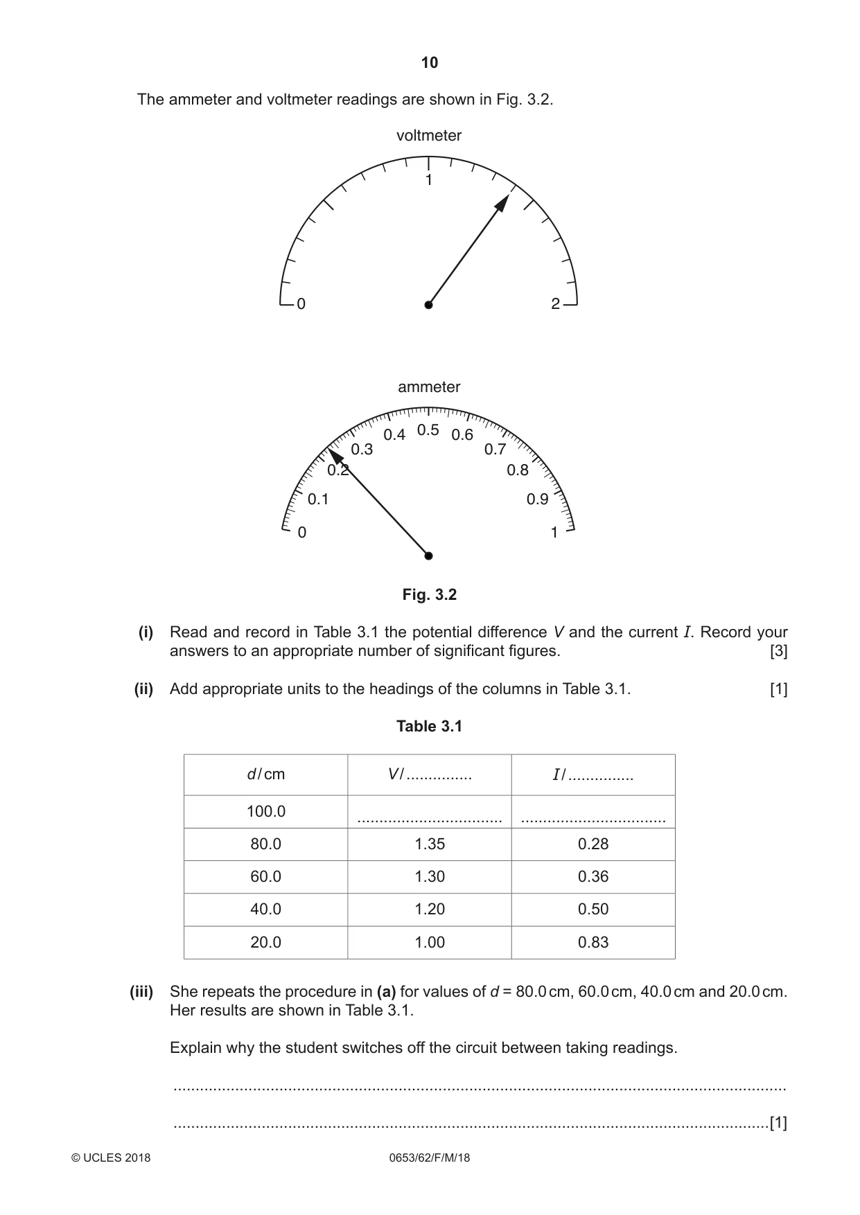 Cambridge IGCSE Science - Combined 0653 2018 Feb/March Paper 6 · Variant 2 question paper, page 10 of 20