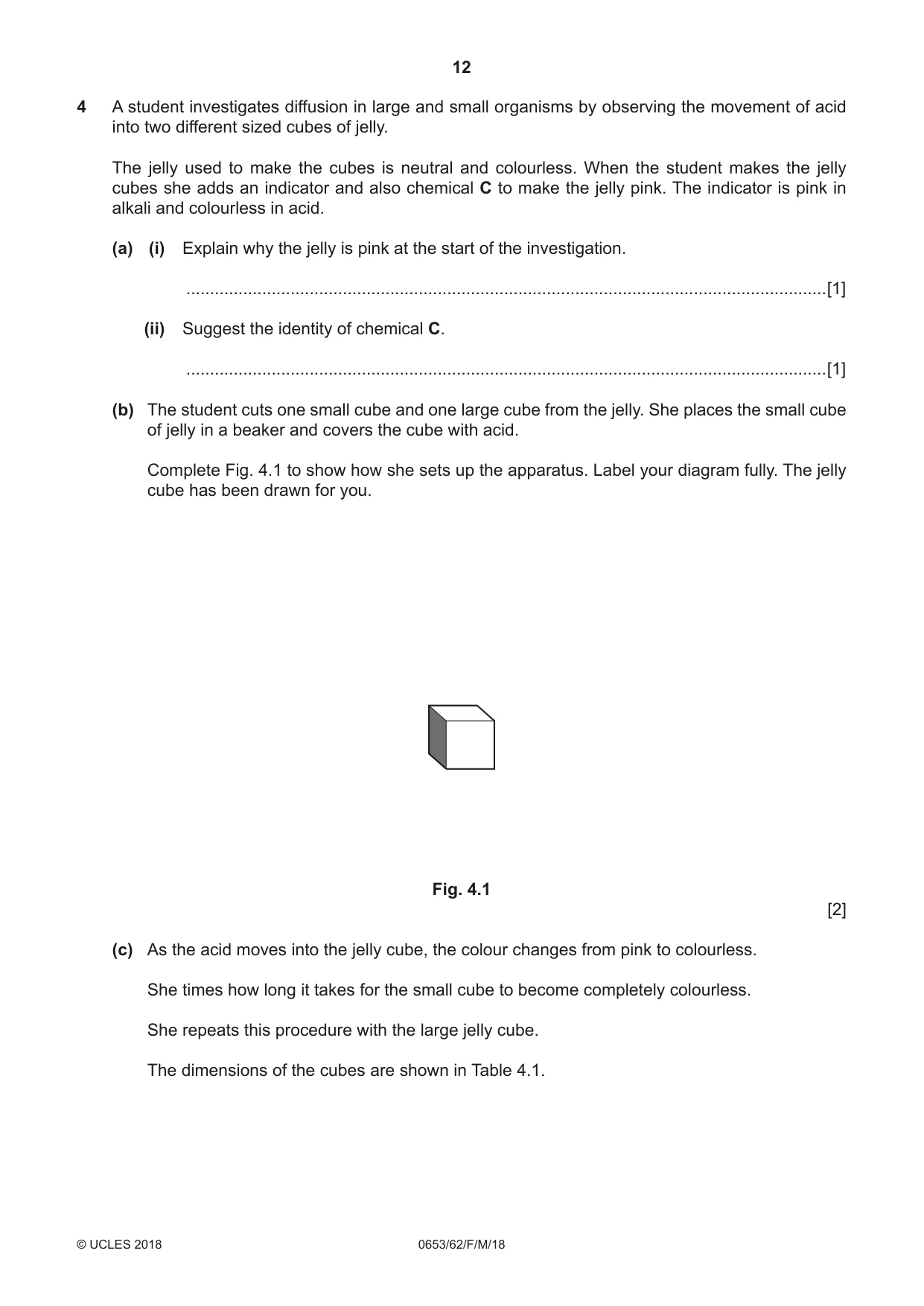 Cambridge IGCSE Science - Combined 0653 2018 Feb/March Paper 6 · Variant 2 question paper, page 12 of 20