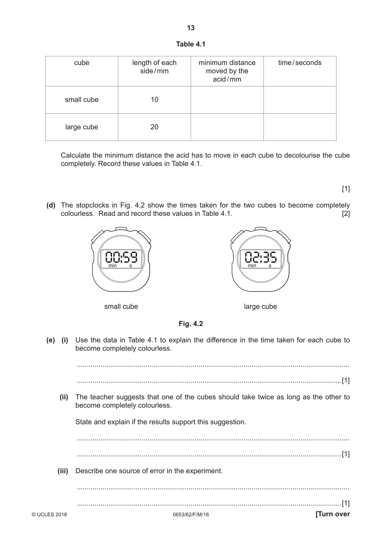 Cambridge IGCSE Science - Combined 0653 2018 Feb/March Paper 6 · Variant 2 question paper, page 13 of 20