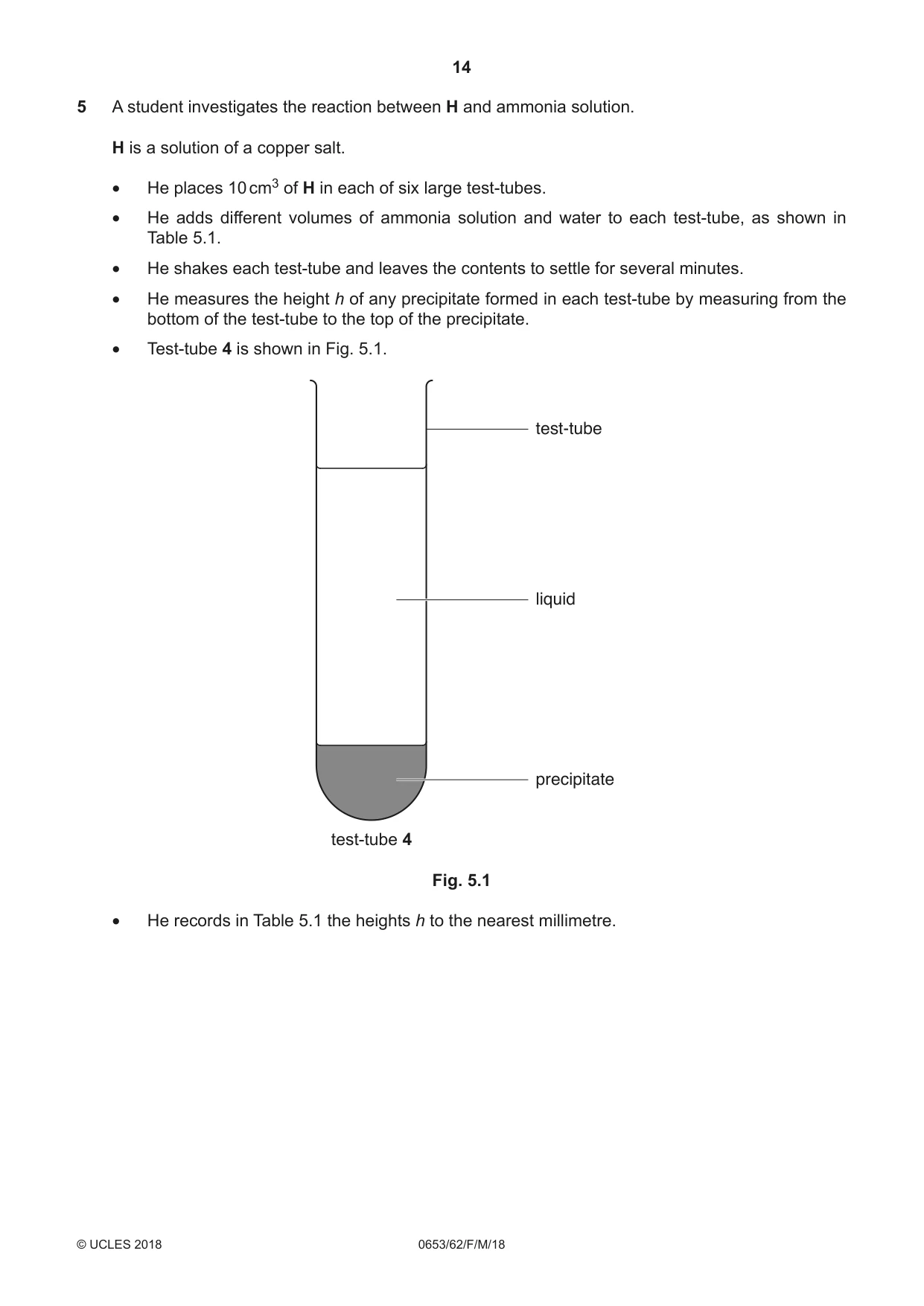 Cambridge IGCSE Science - Combined 0653 2018 Feb/March Paper 6 · Variant 2 question paper, page 14 of 20