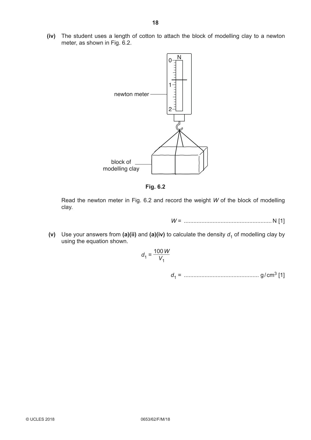 Cambridge IGCSE Science - Combined 0653 2018 Feb/March Paper 6 · Variant 2 question paper, page 18 of 20