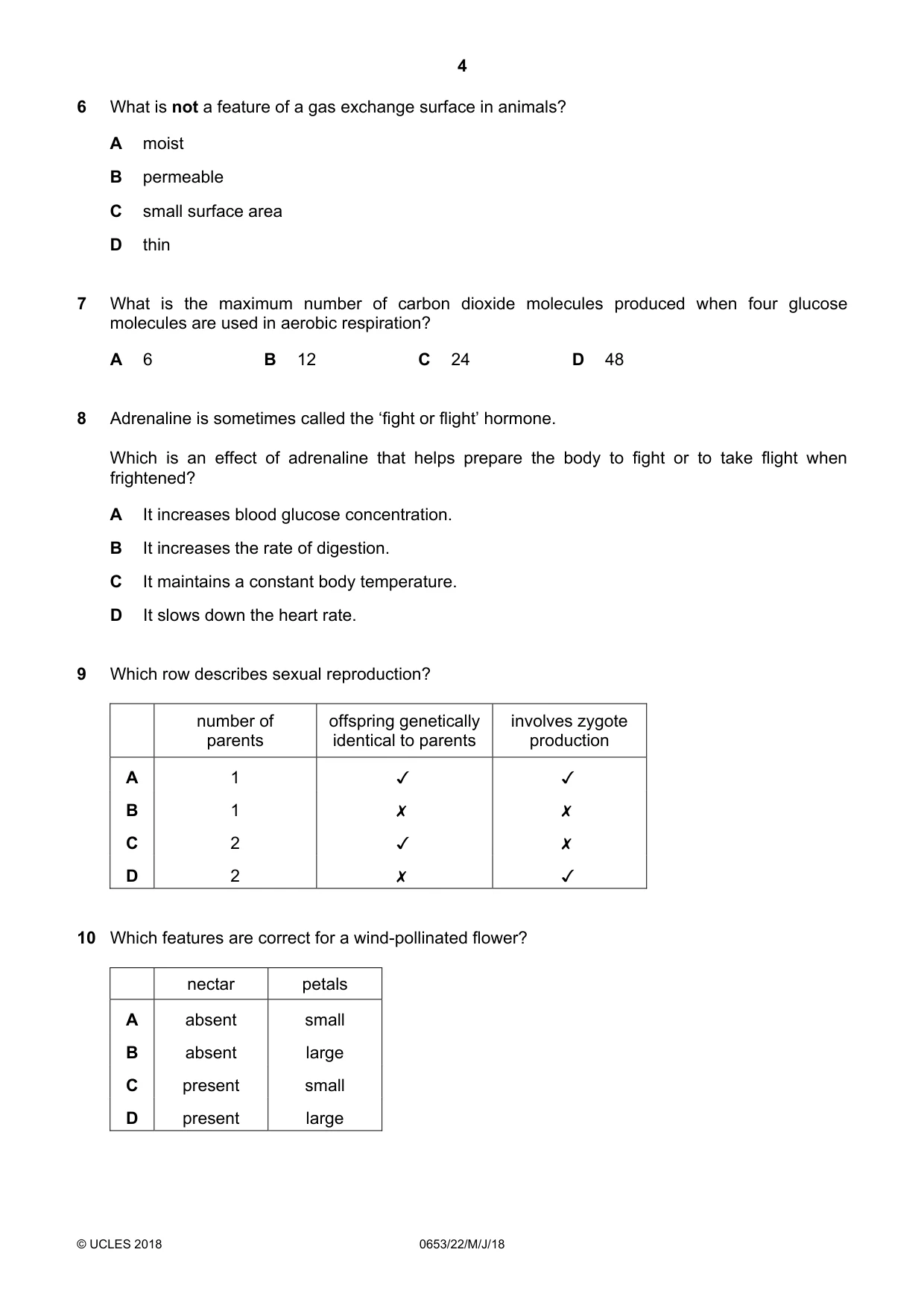 Cambridge IGCSE Science - Combined 0653 2018 May/June Paper 2 · Variant 2 question paper, page 4 of 20