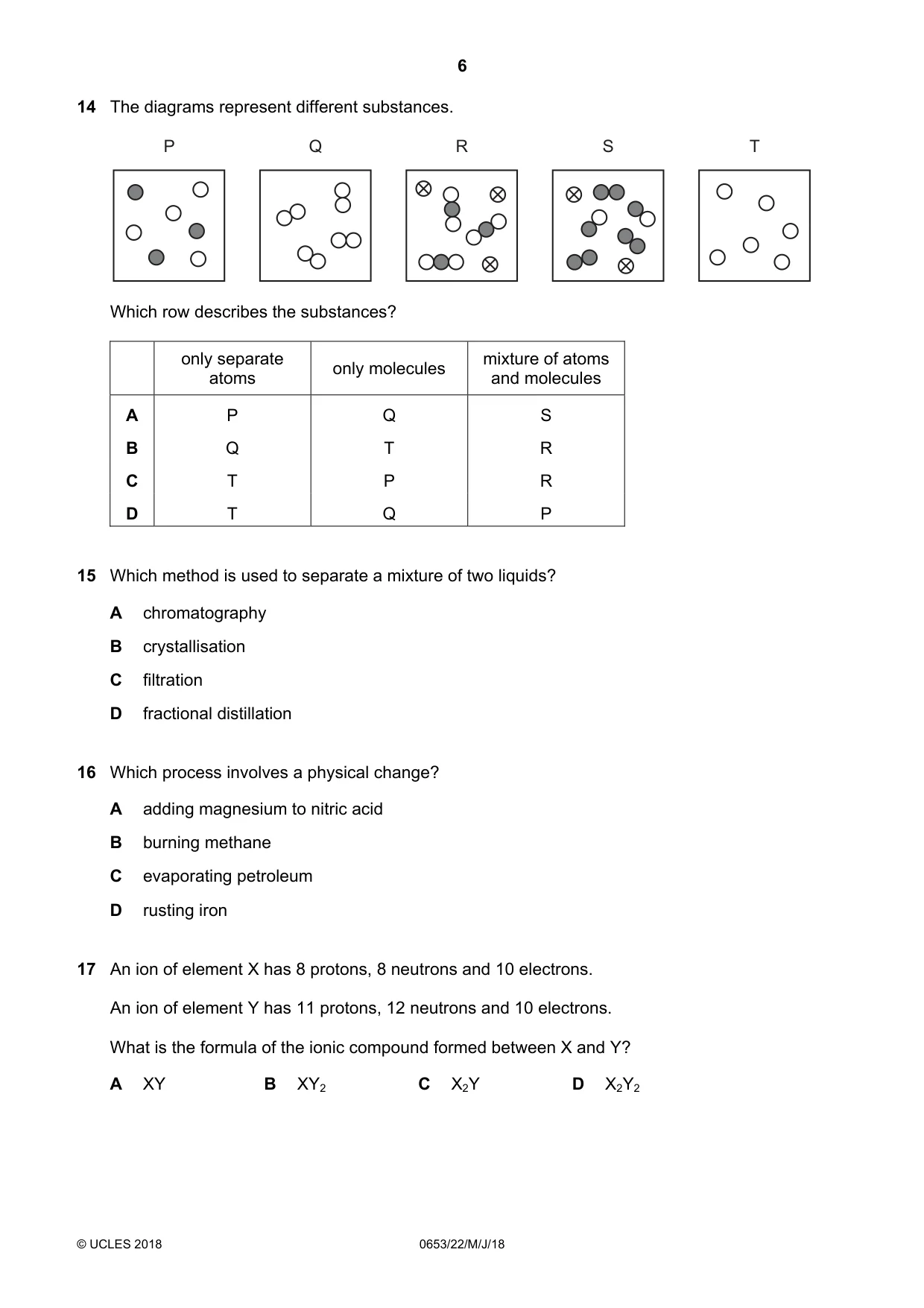 Cambridge IGCSE Science - Combined 0653 2018 May/June Paper 2 · Variant 2 question paper, page 6 of 20