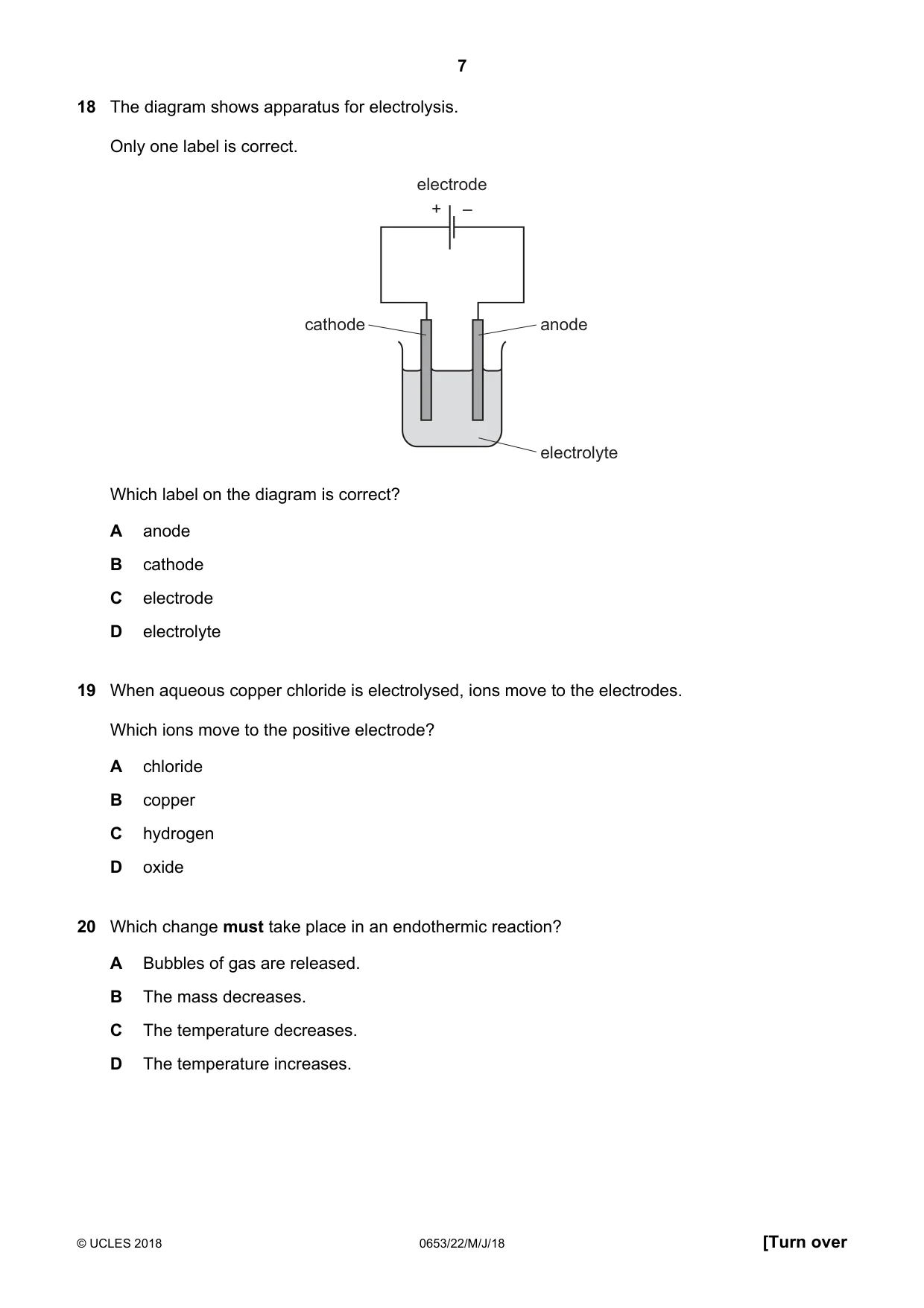 Cambridge IGCSE Science - Combined 0653 2018 May/June Paper 2 · Variant 2 question paper, page 7 of 20