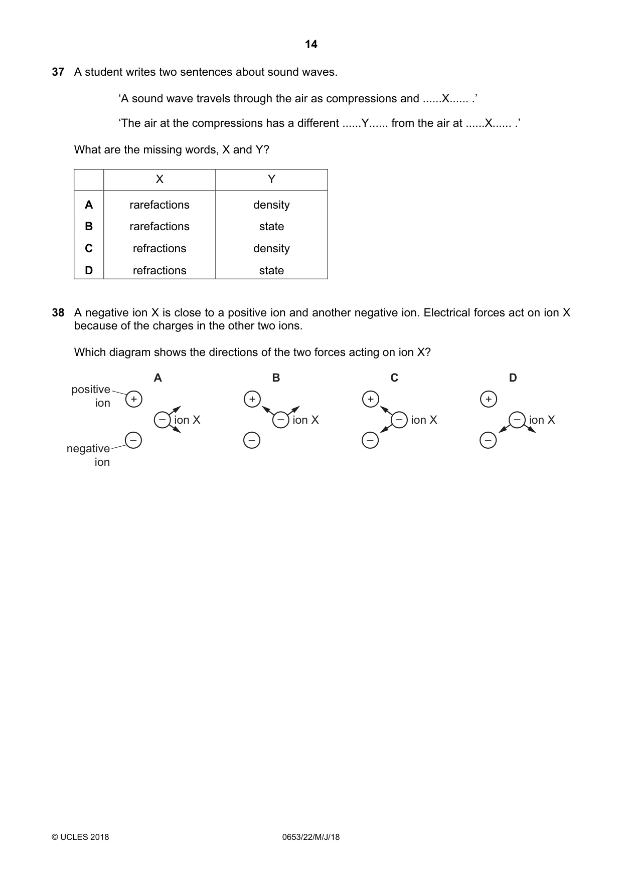 Cambridge IGCSE Science - Combined 0653 2018 May/June Paper 2 · Variant 2 question paper, page 14 of 20