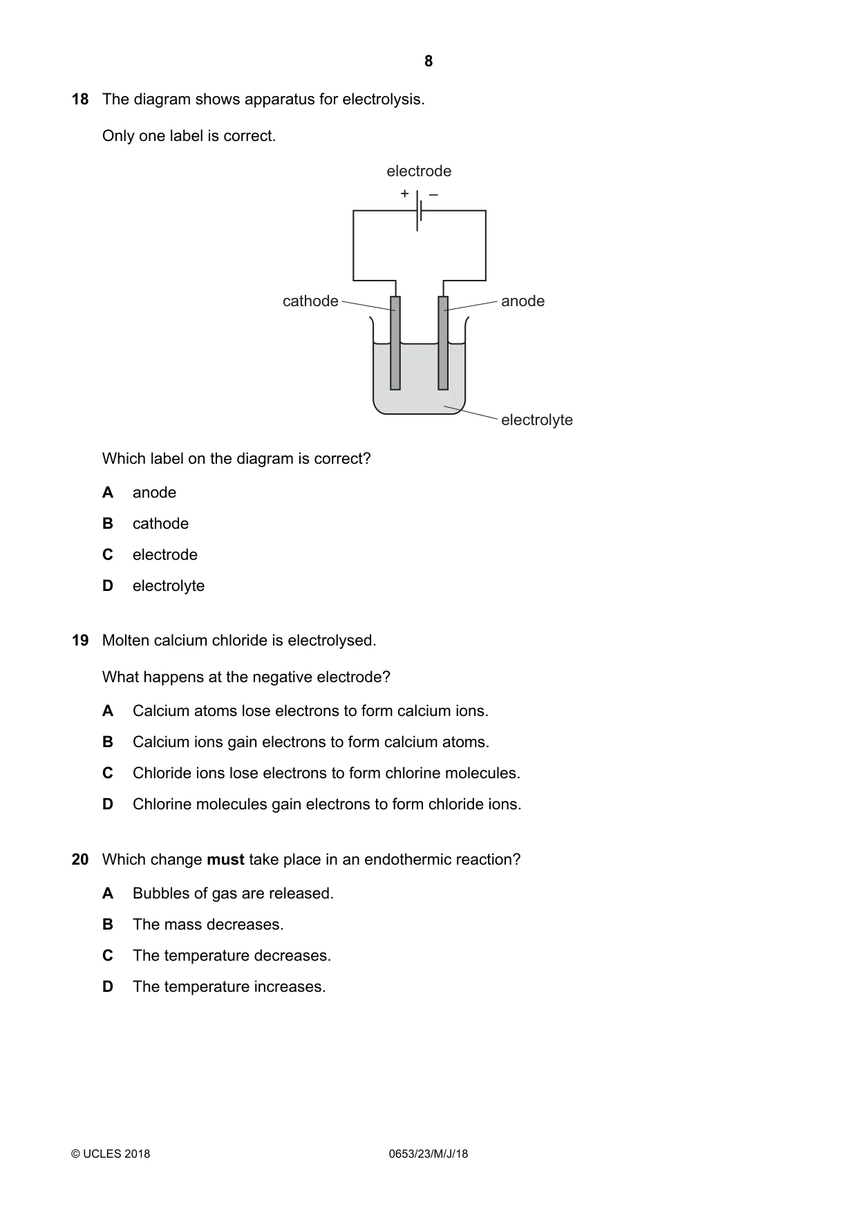 Cambridge IGCSE Science - Combined 0653 2018 May/June Paper 2 · Variant 3 question paper, page 8 of 16