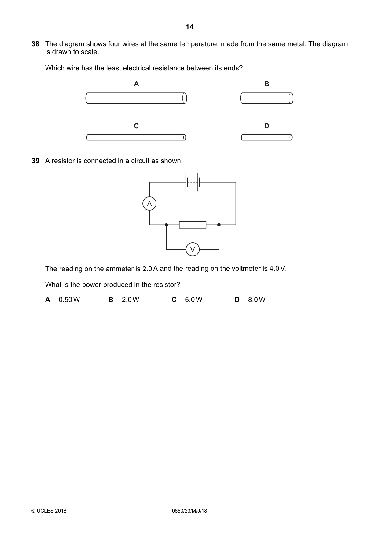 Cambridge IGCSE Science - Combined 0653 2018 May/June Paper 2 · Variant 3 question paper, page 14 of 16