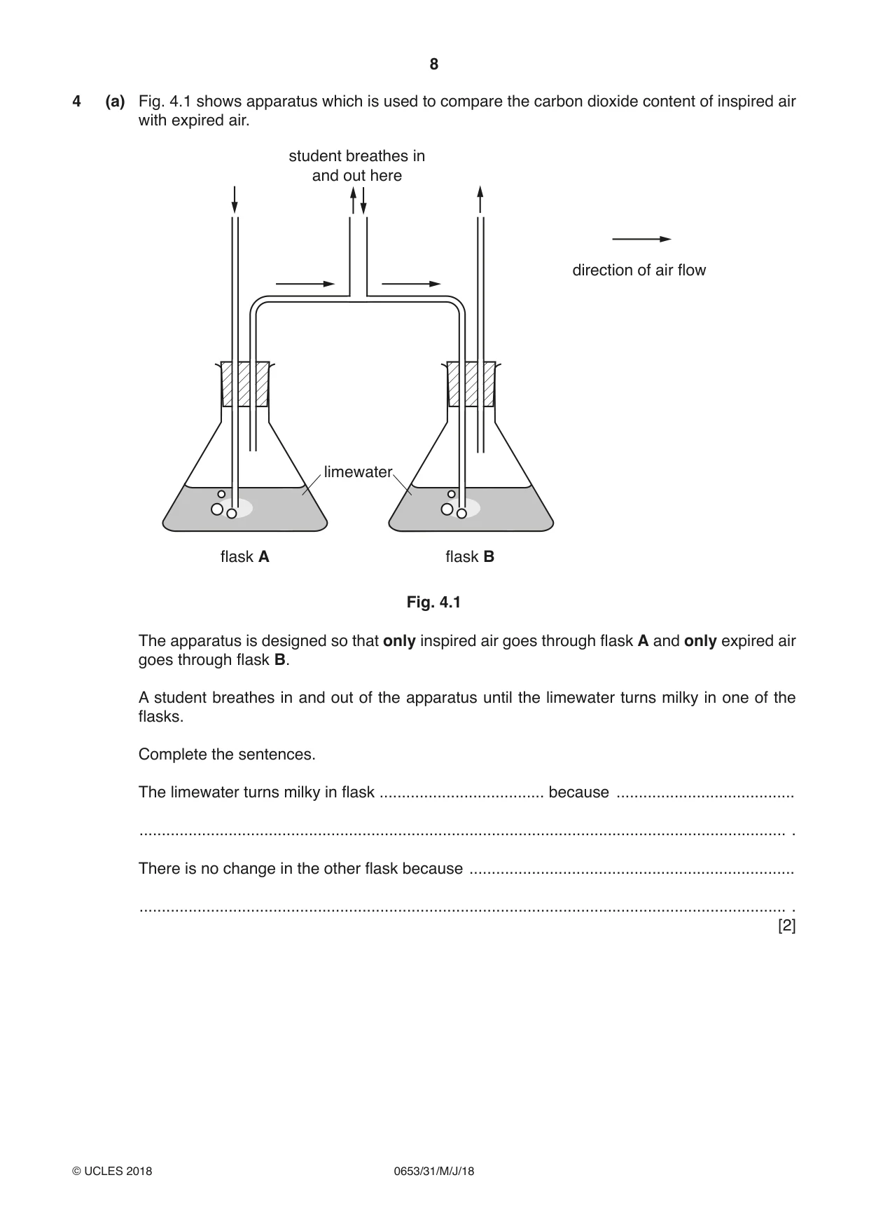 Cambridge IGCSE Science - Combined 0653 2018 May/June Paper 3 · Variant 1 question paper, page 8 of 20
