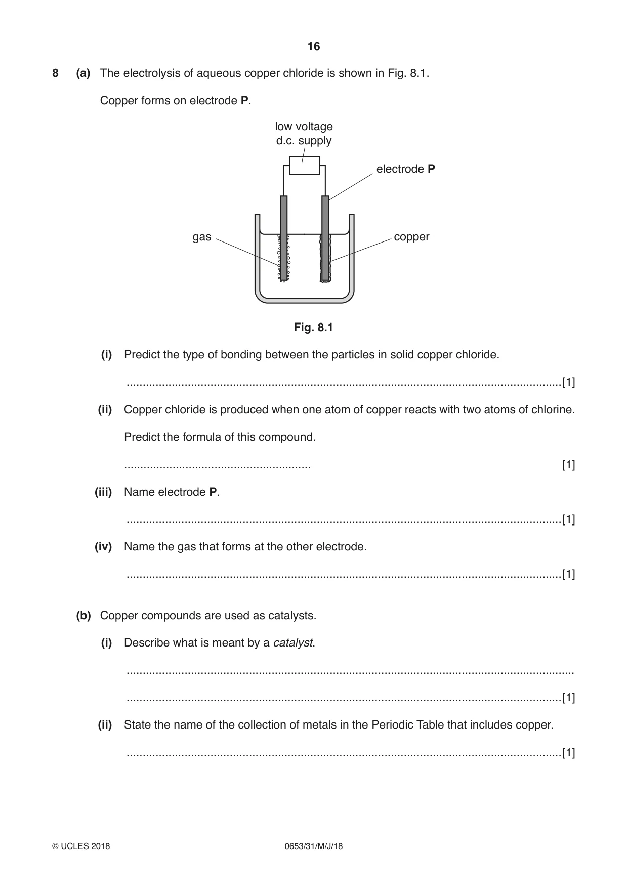 Cambridge IGCSE Science - Combined 0653 2018 May/June Paper 3 · Variant 1 question paper, page 16 of 20