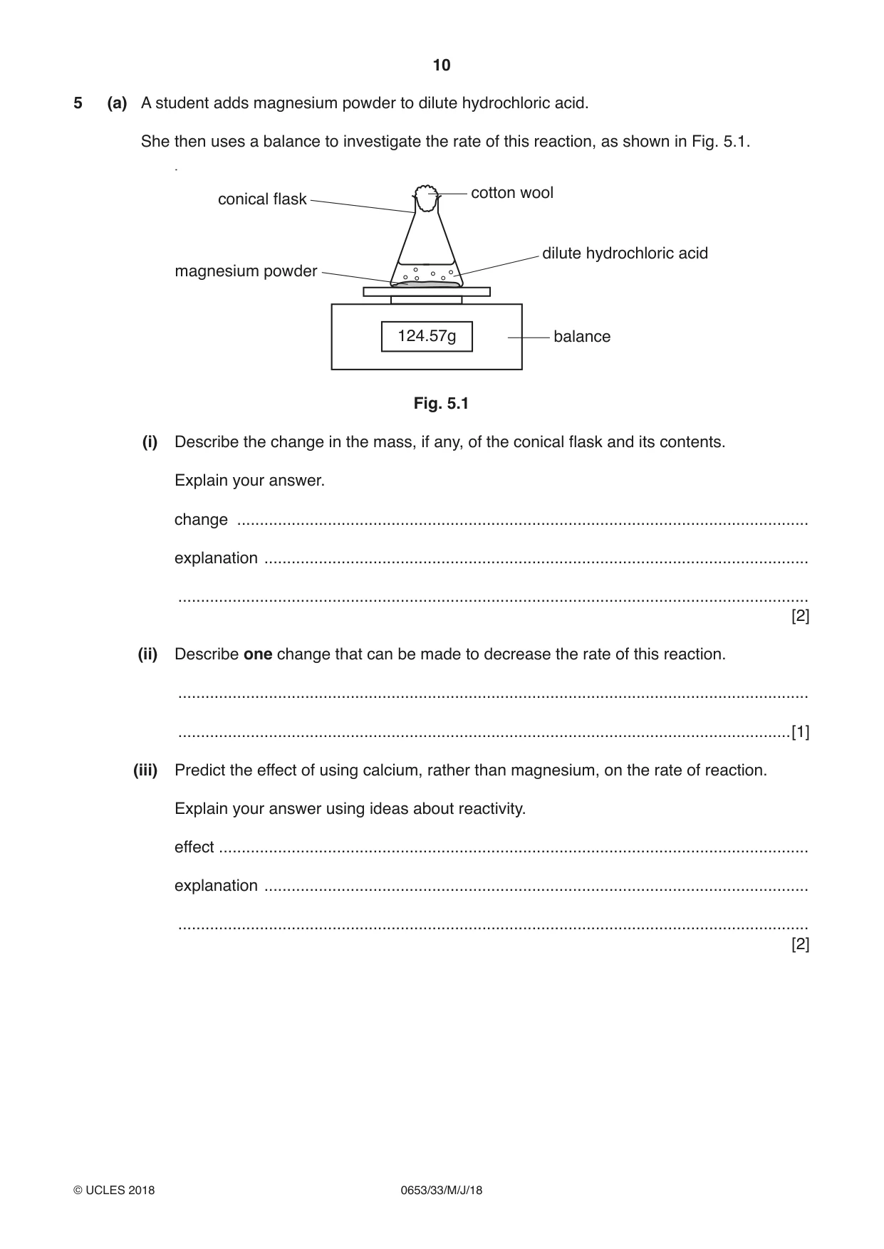 Cambridge IGCSE Science - Combined 0653 2018 May/June Paper 3 · Variant 3 question paper, page 10 of 24