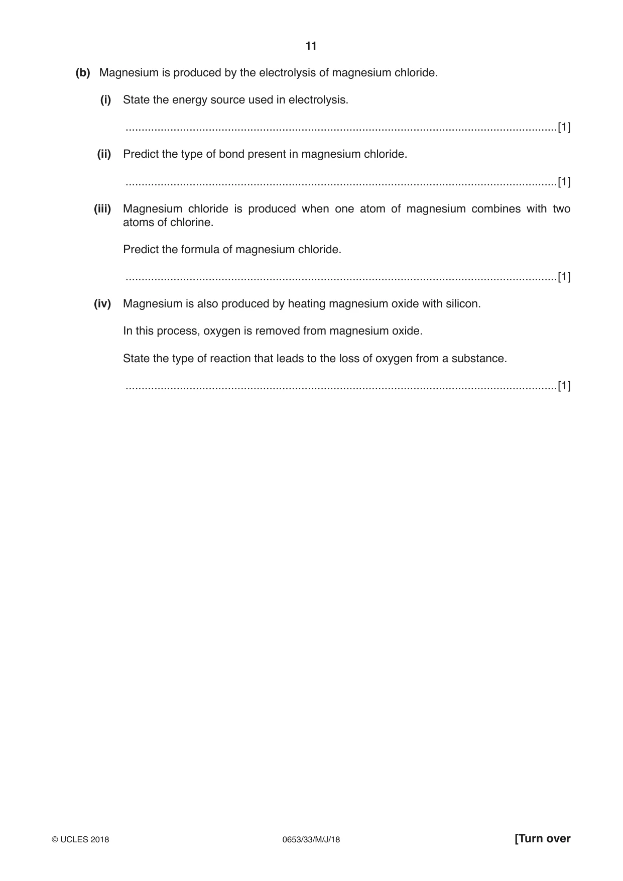 Cambridge IGCSE Science - Combined 0653 2018 May/June Paper 3 · Variant 3 question paper, page 11 of 24
