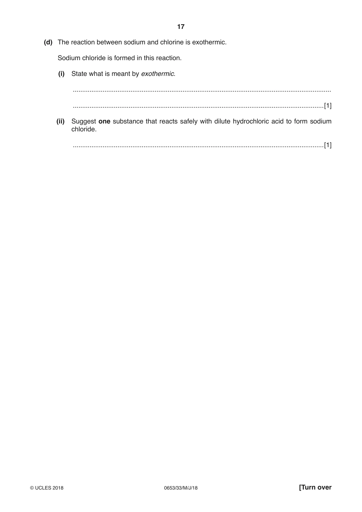 Cambridge IGCSE Science - Combined 0653 2018 May/June Paper 3 · Variant 3 question paper, page 17 of 24