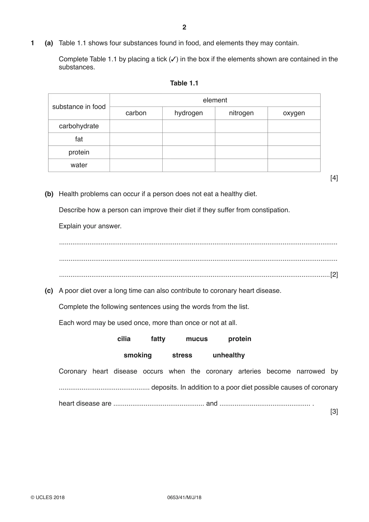 Cambridge IGCSE Science - Combined 0653 2018 May/June Paper 4 · Variant 1 question paper, page 2 of 20