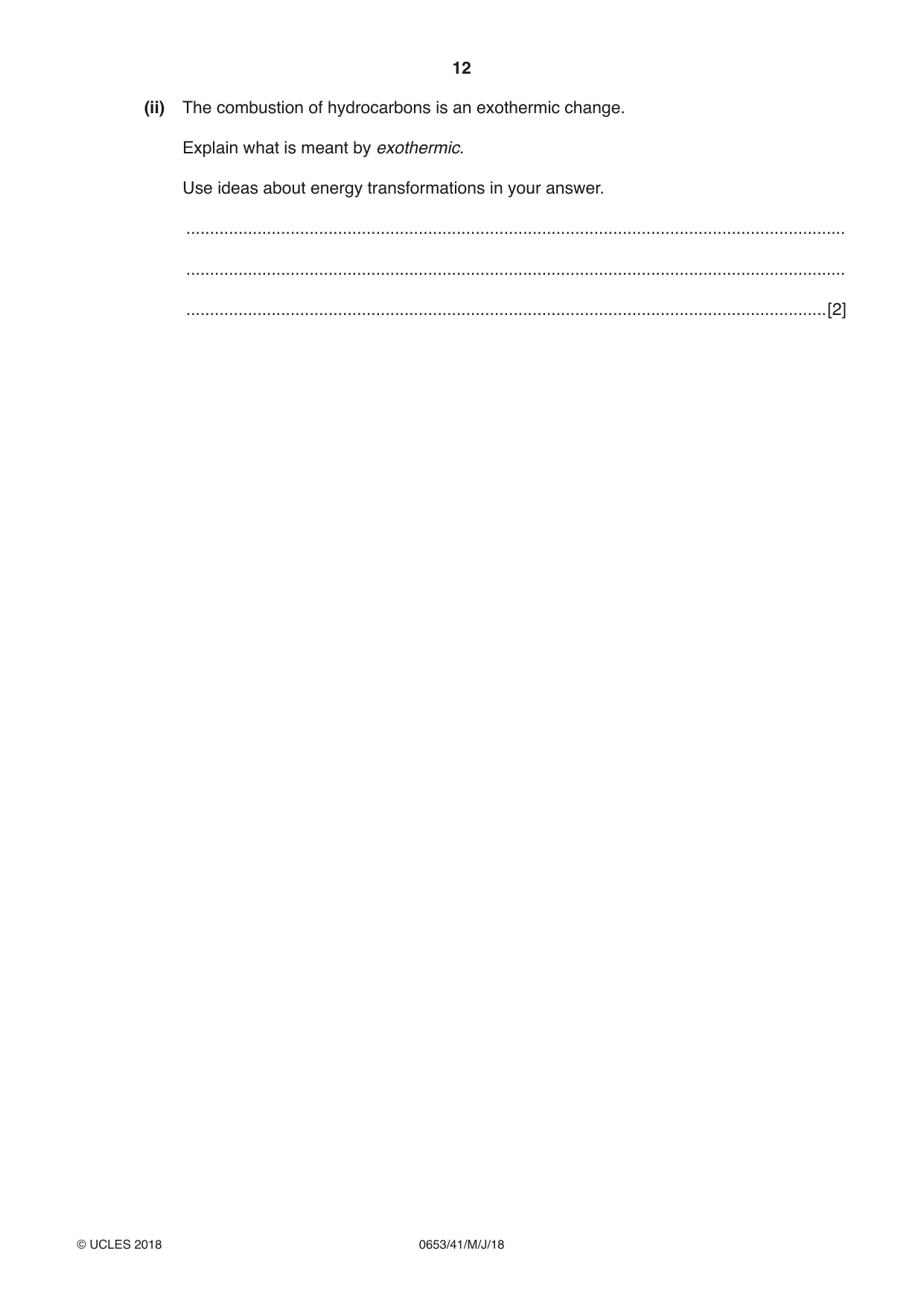 Cambridge IGCSE Science - Combined 0653 2018 May/June Paper 4 · Variant 1 question paper, page 12 of 20