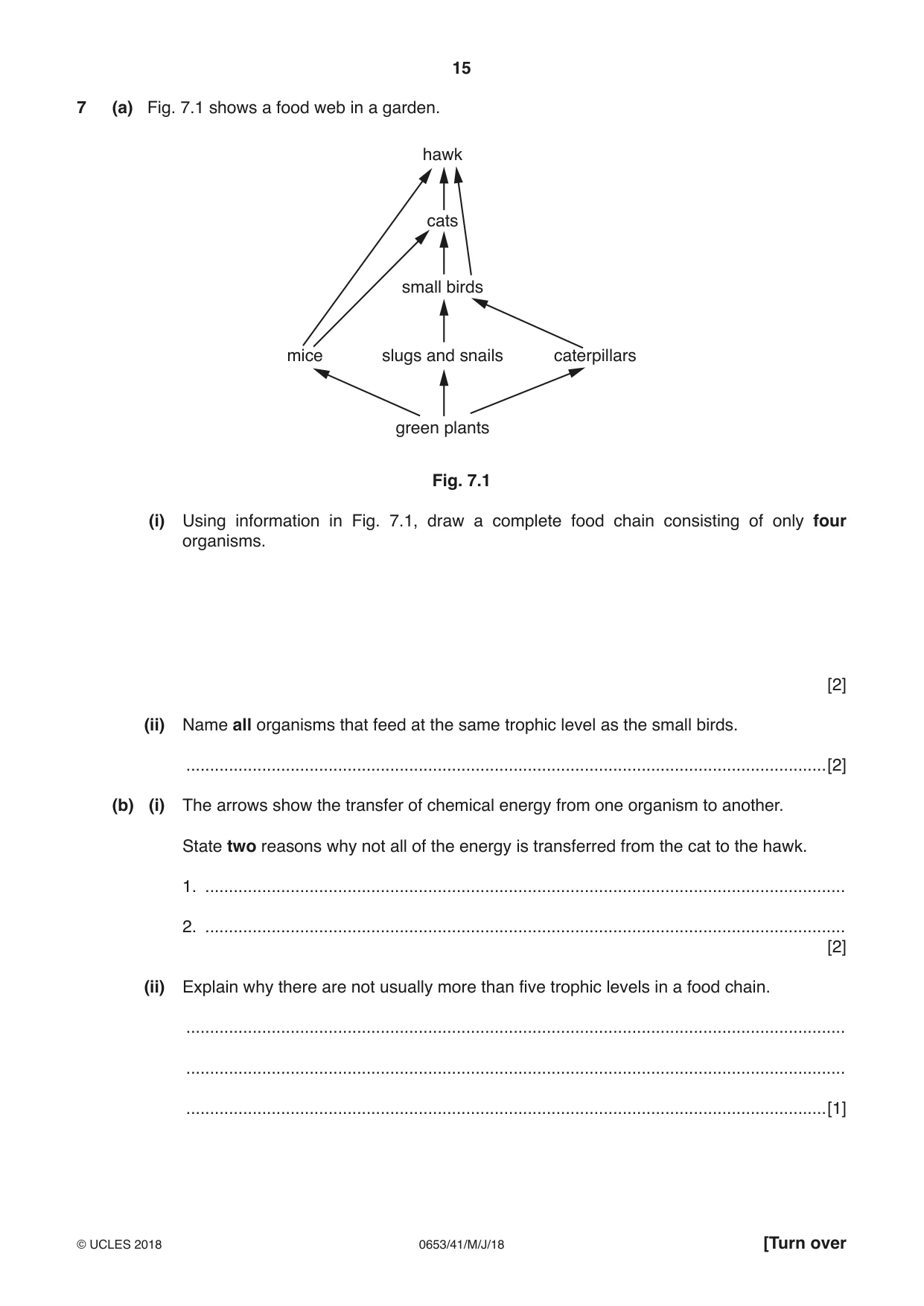 Cambridge IGCSE Science - Combined 0653 2018 May/June Paper 4 · Variant 1 question paper, page 15 of 20