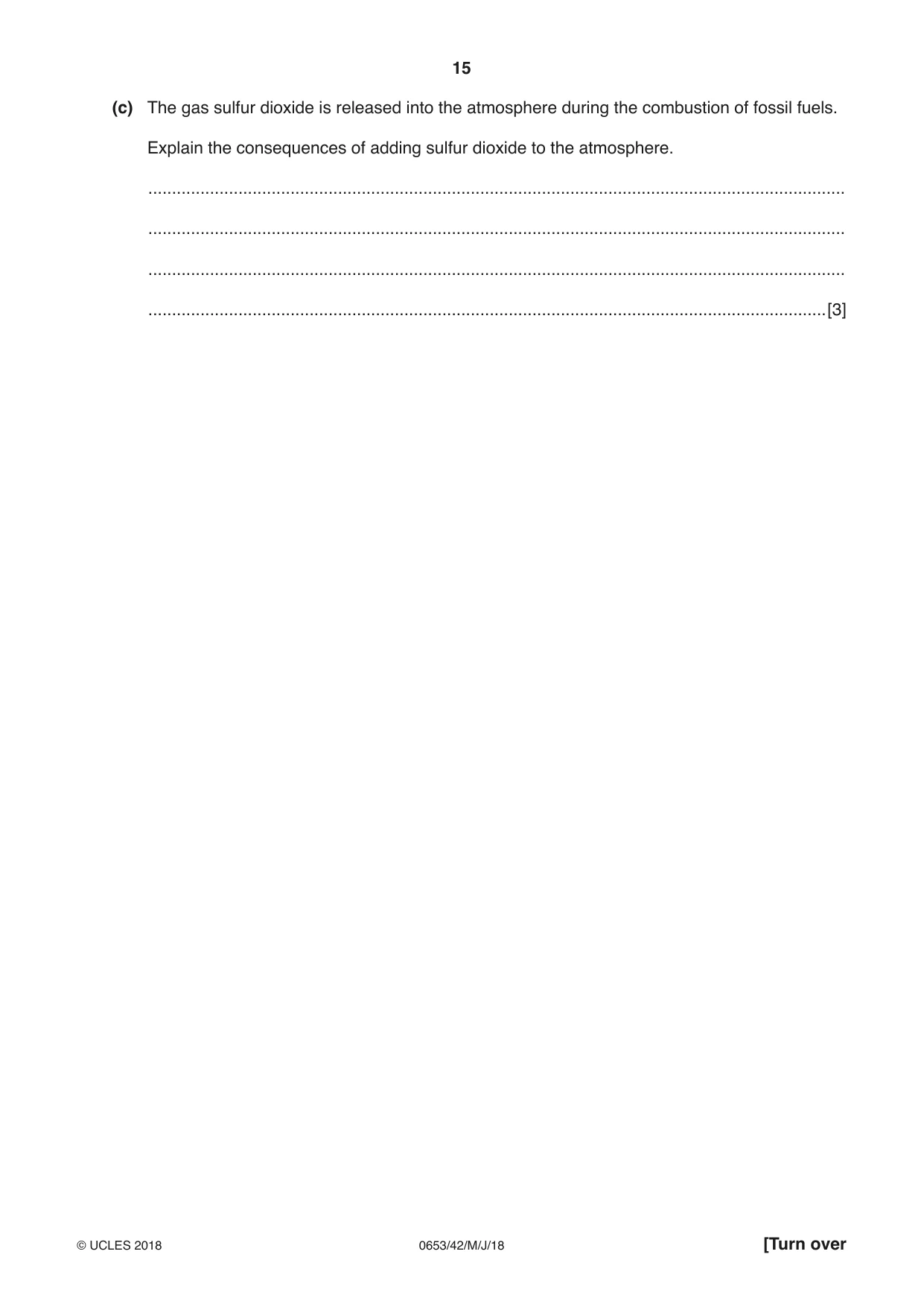Cambridge IGCSE Science - Combined 0653 2018 May/June Paper 4 · Variant 2 question paper, page 15 of 24